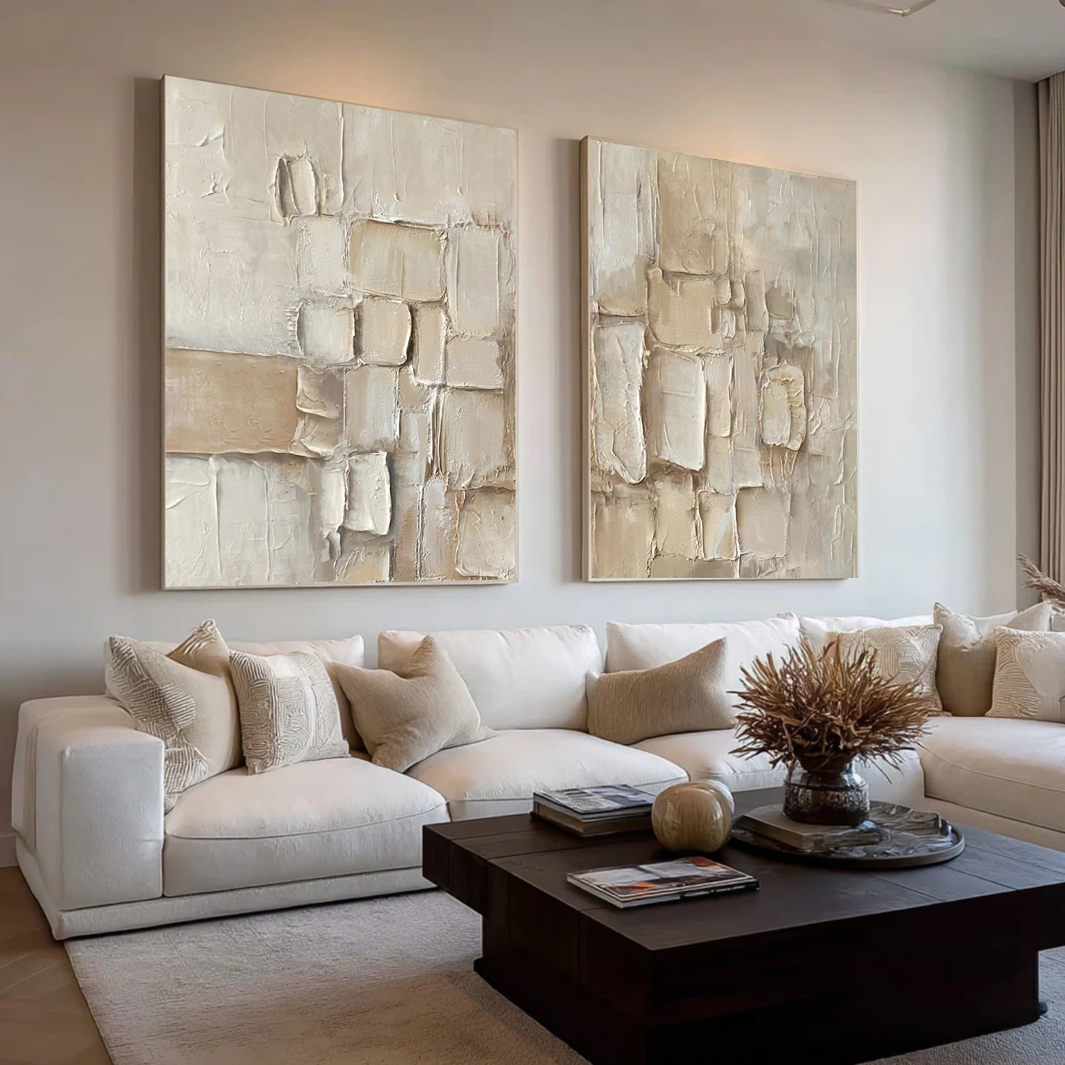 Abstract Textured Canvas Art Set of 2 #WS823