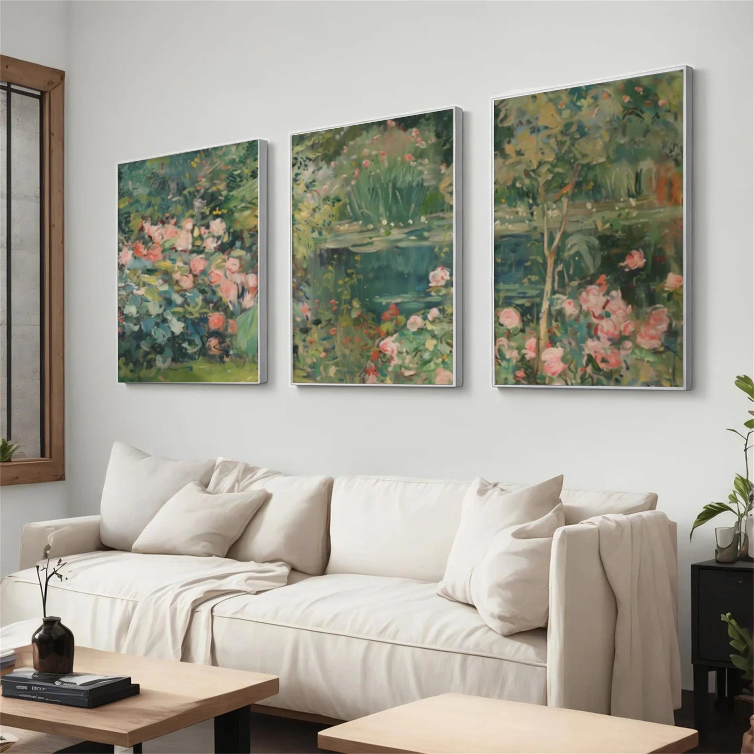 Flower & Tree Abstract Wall Art Set of 3 #ML173
