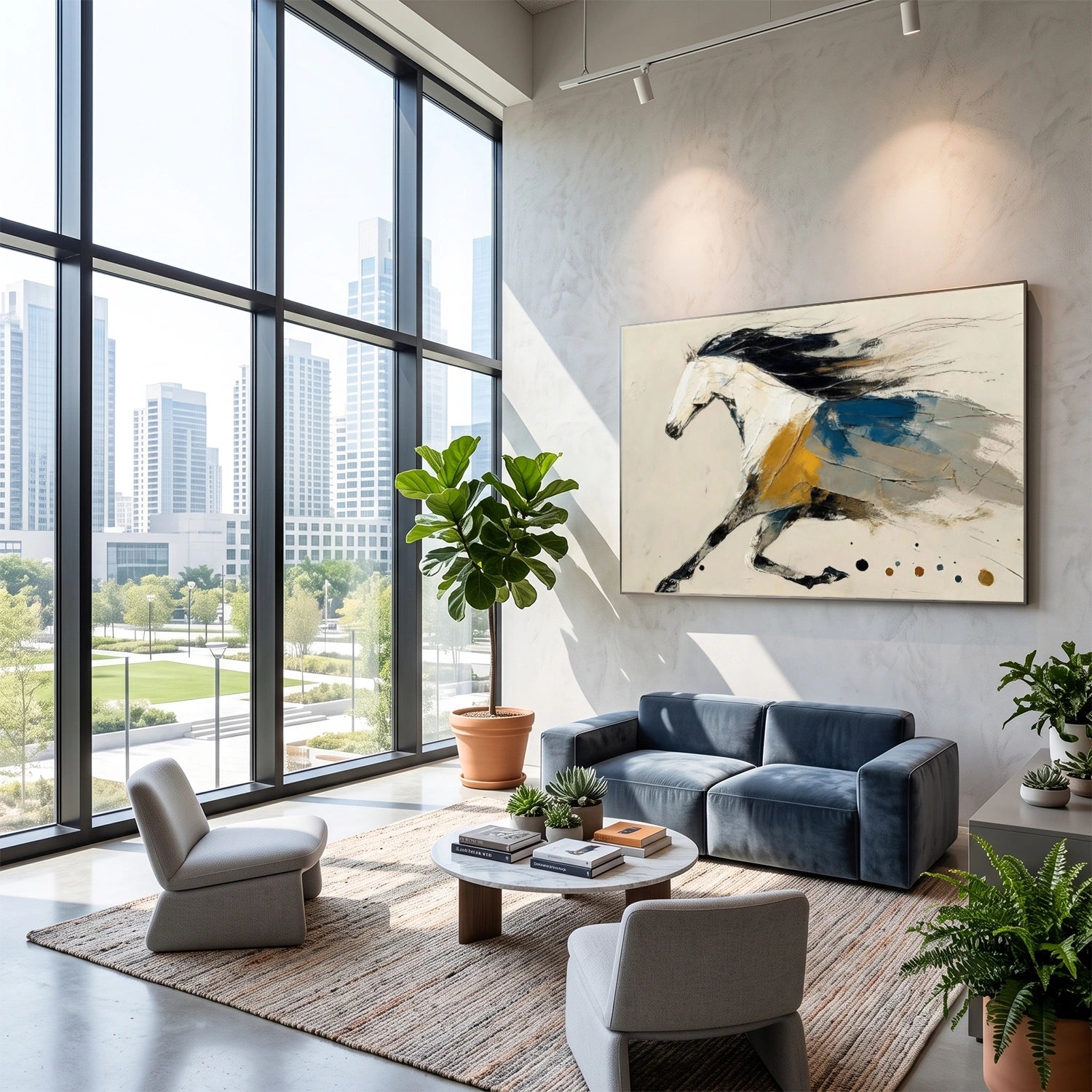 Abstract Animal Horse Wall Art #AL212