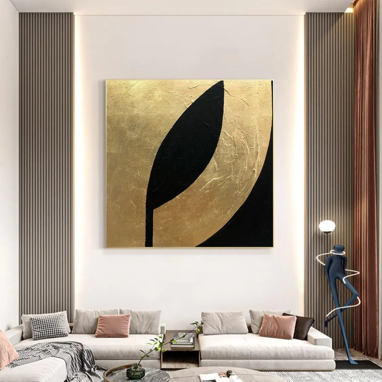 Black Minimalist Canvas Art #MZ110
