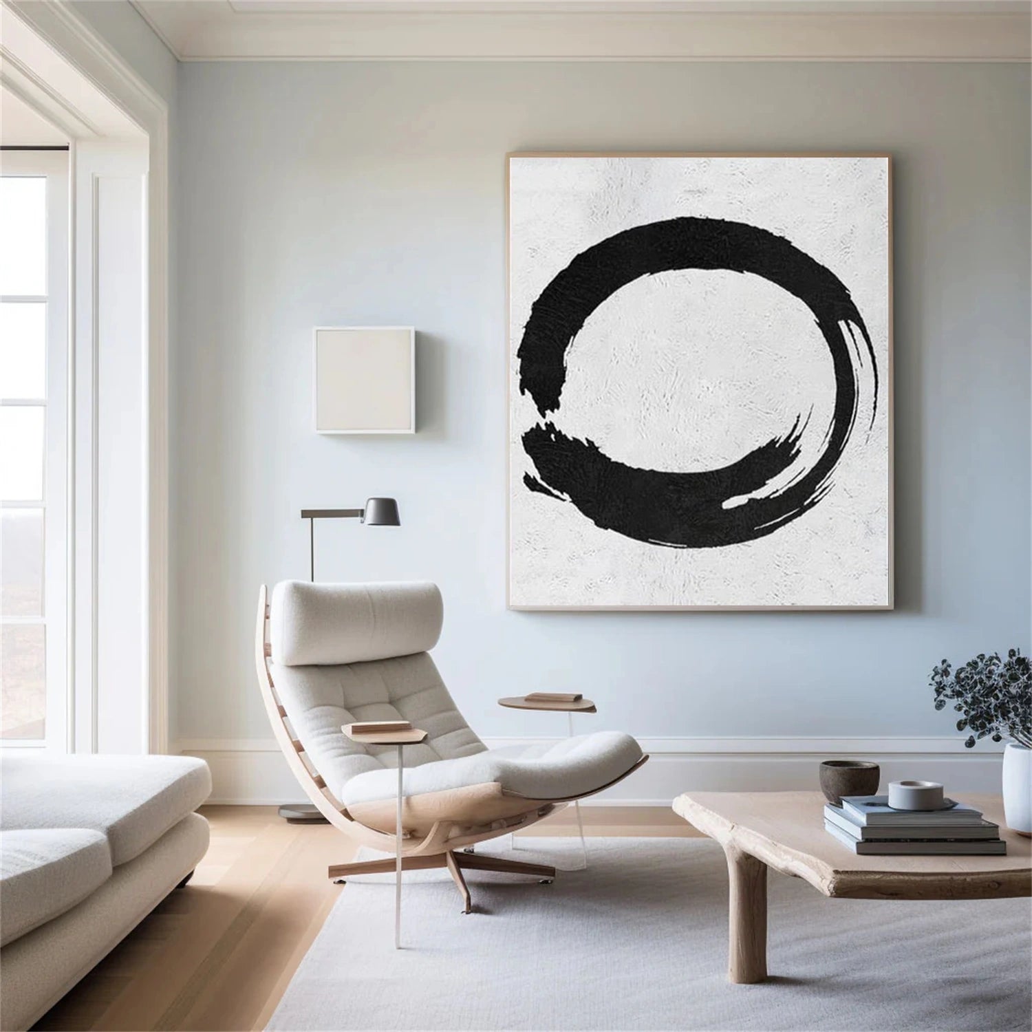 Black and White Minimalist Canvas Art #MZ113