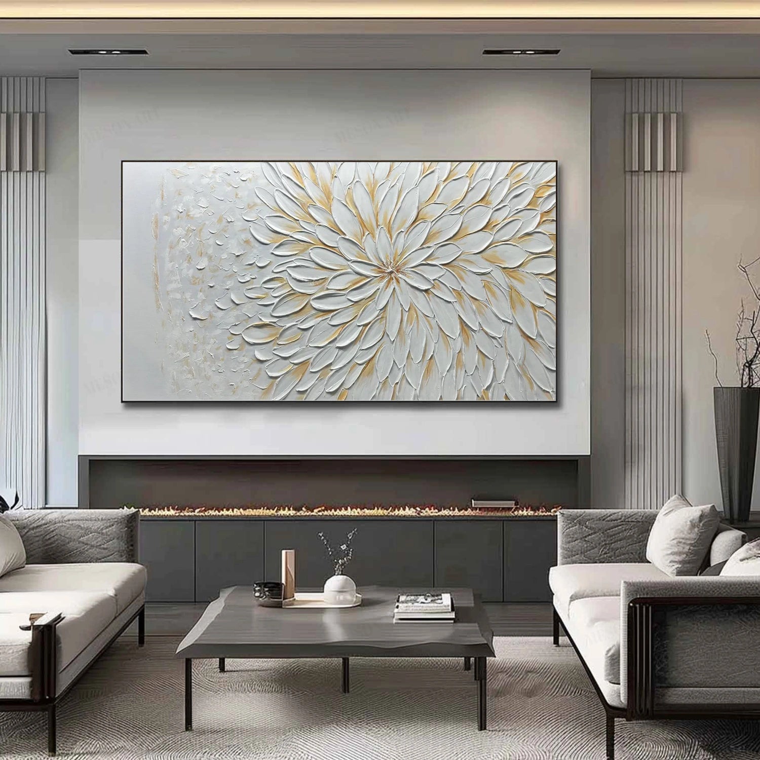 Flower & Tree Abstract Textured Wall Art #ML093