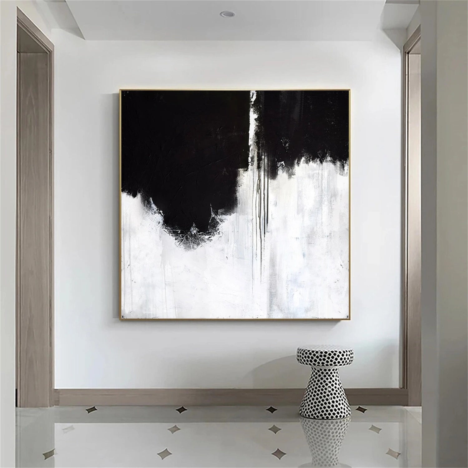 White and Black Minimalistic Art #MM198