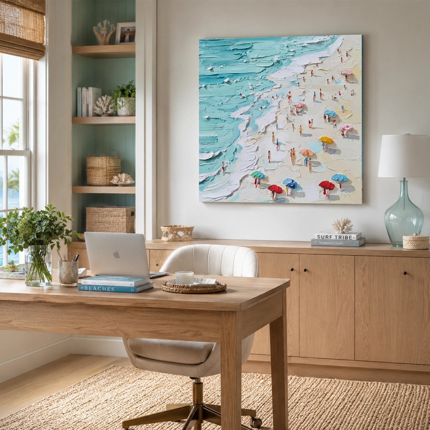 Sea & Sky Abstract Textured Wall Art #MS330