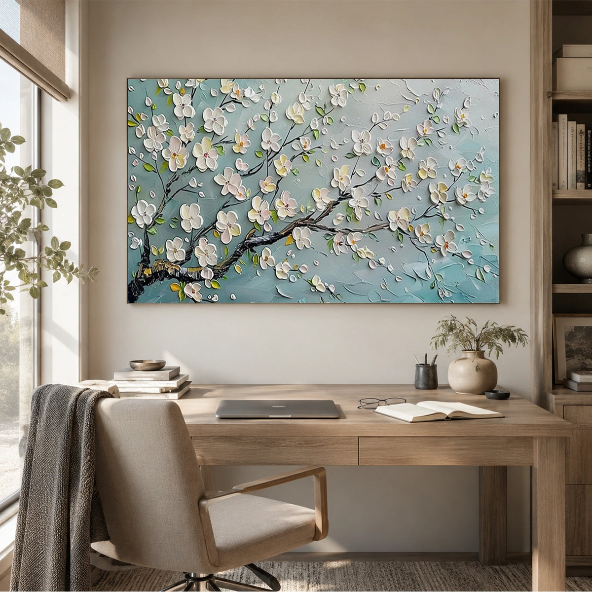 Flower & Tree Abstract Textured Wall Art #ML286