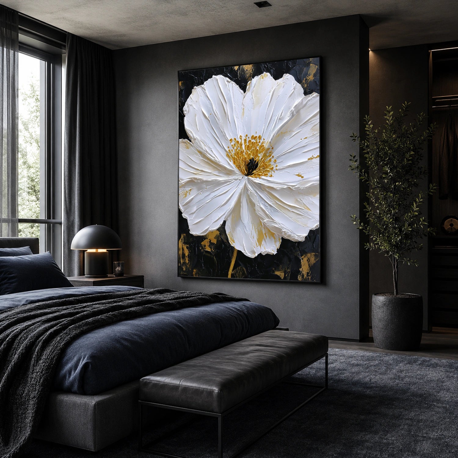 Flower & Tree Abstract Textured Wall Art #ML260