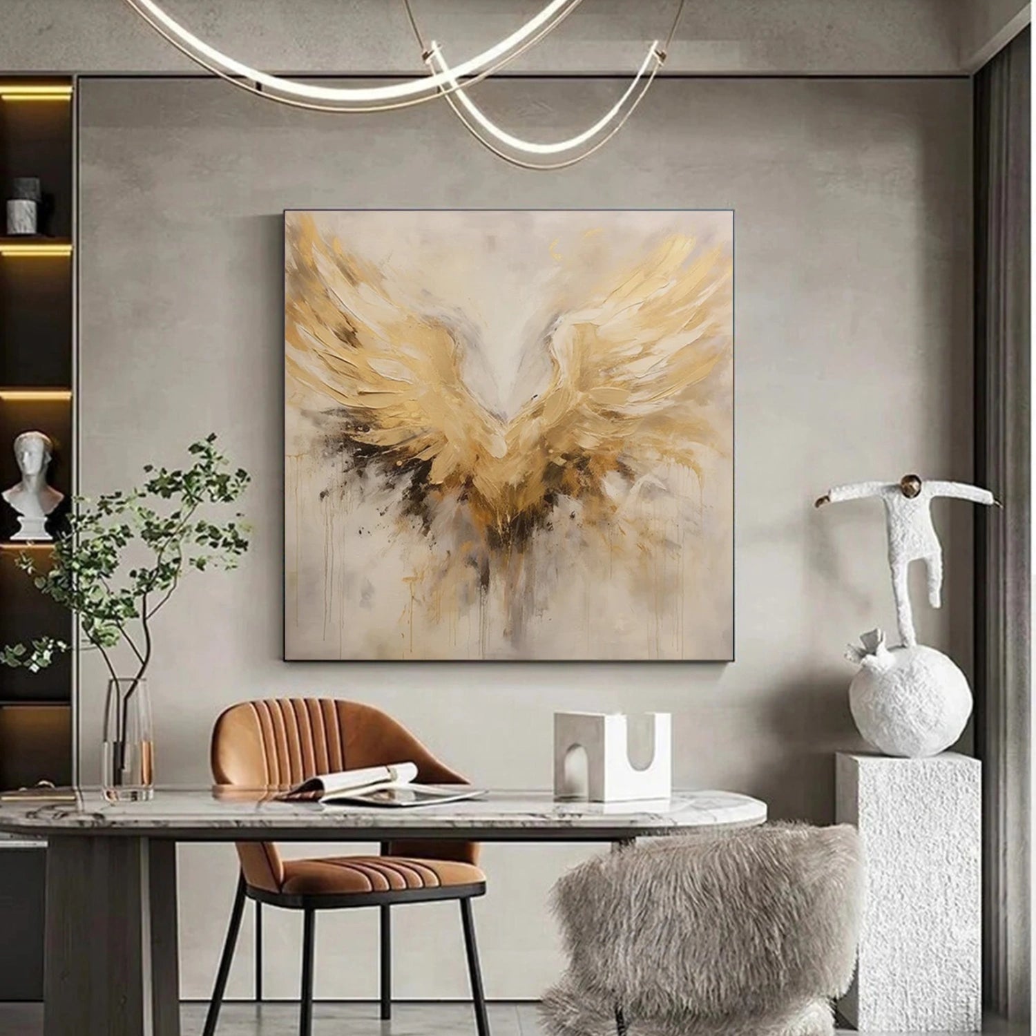 Abstract Angel Wing Textured Painting #AP047