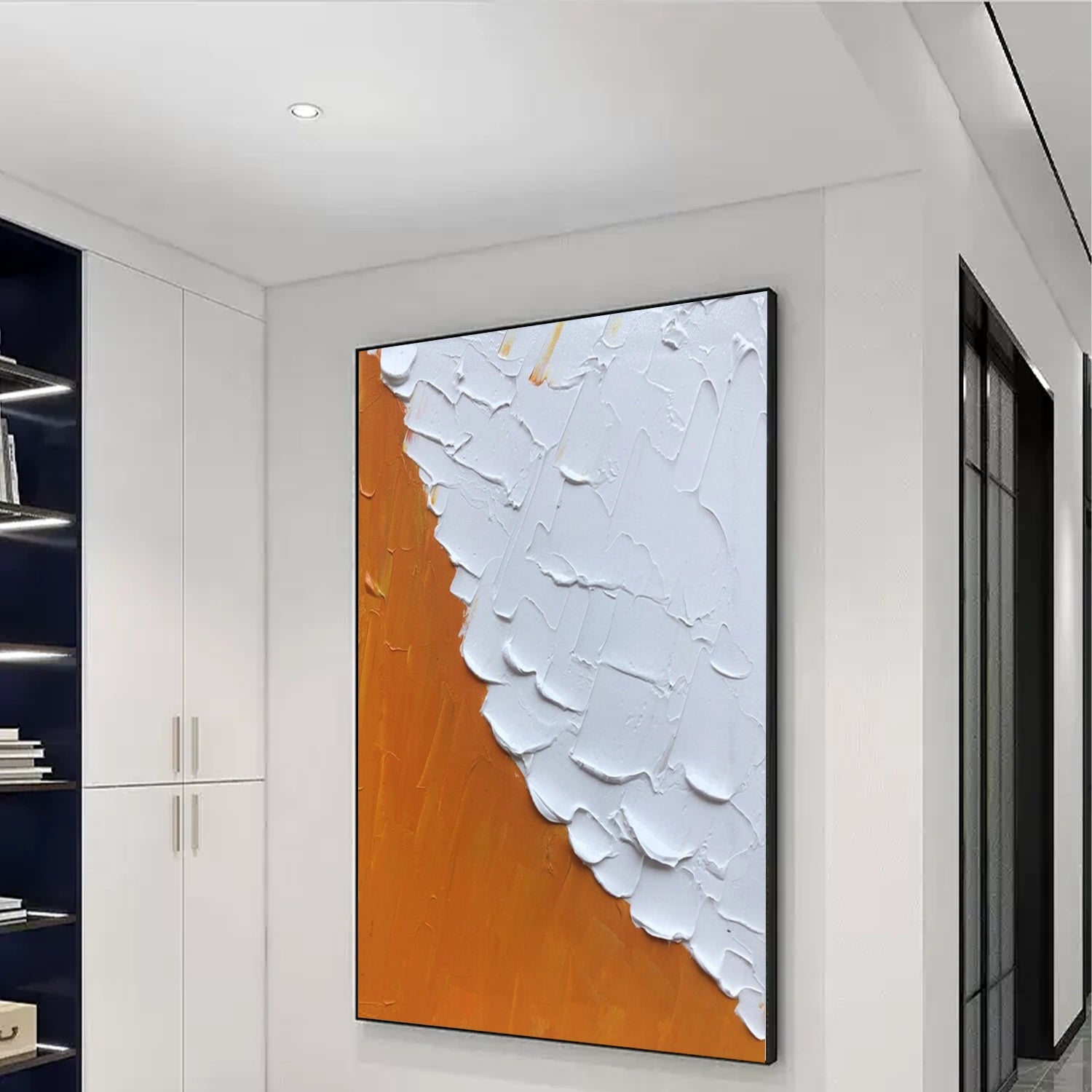 White Minimalistic Textured Art #MM226