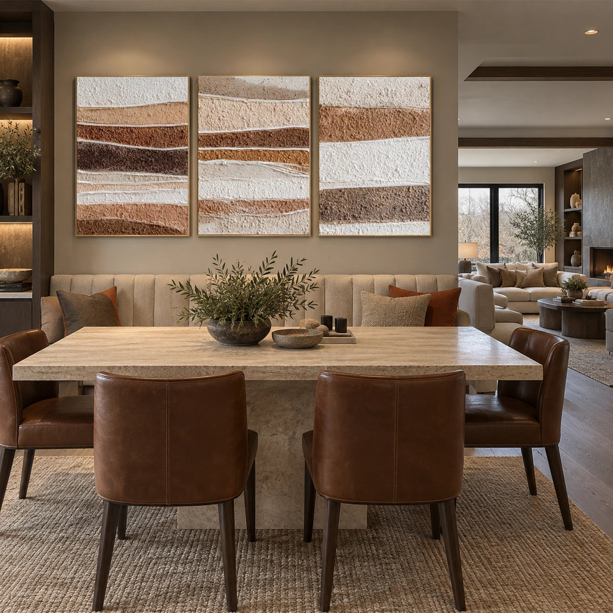 Abstract Canvas Art Set of 3 #WS1210