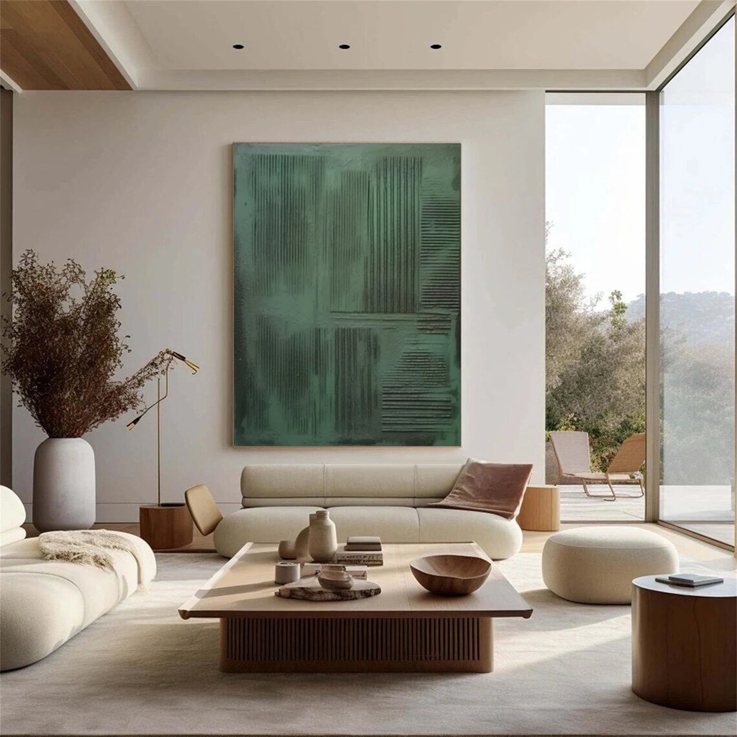 Green Minimalistic Textured Art #MM248