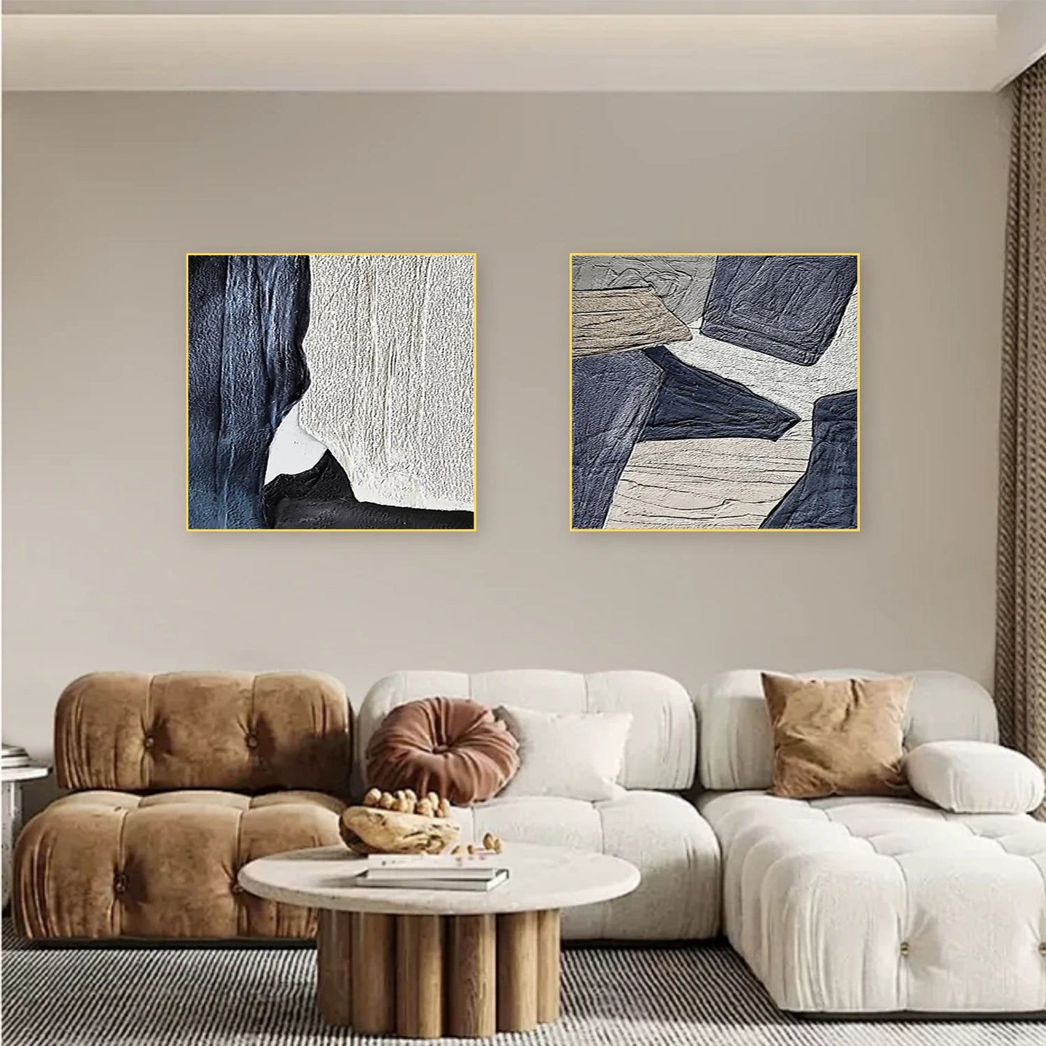 Abstract Textured Canvas Art Set of 2 #WS631