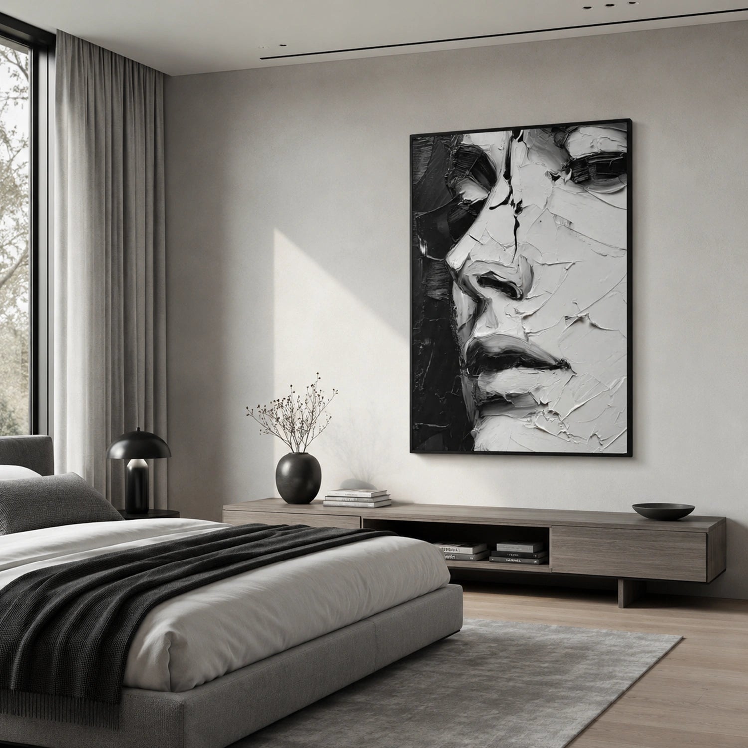 Abstract Portrait Textured Wall Art #AP138