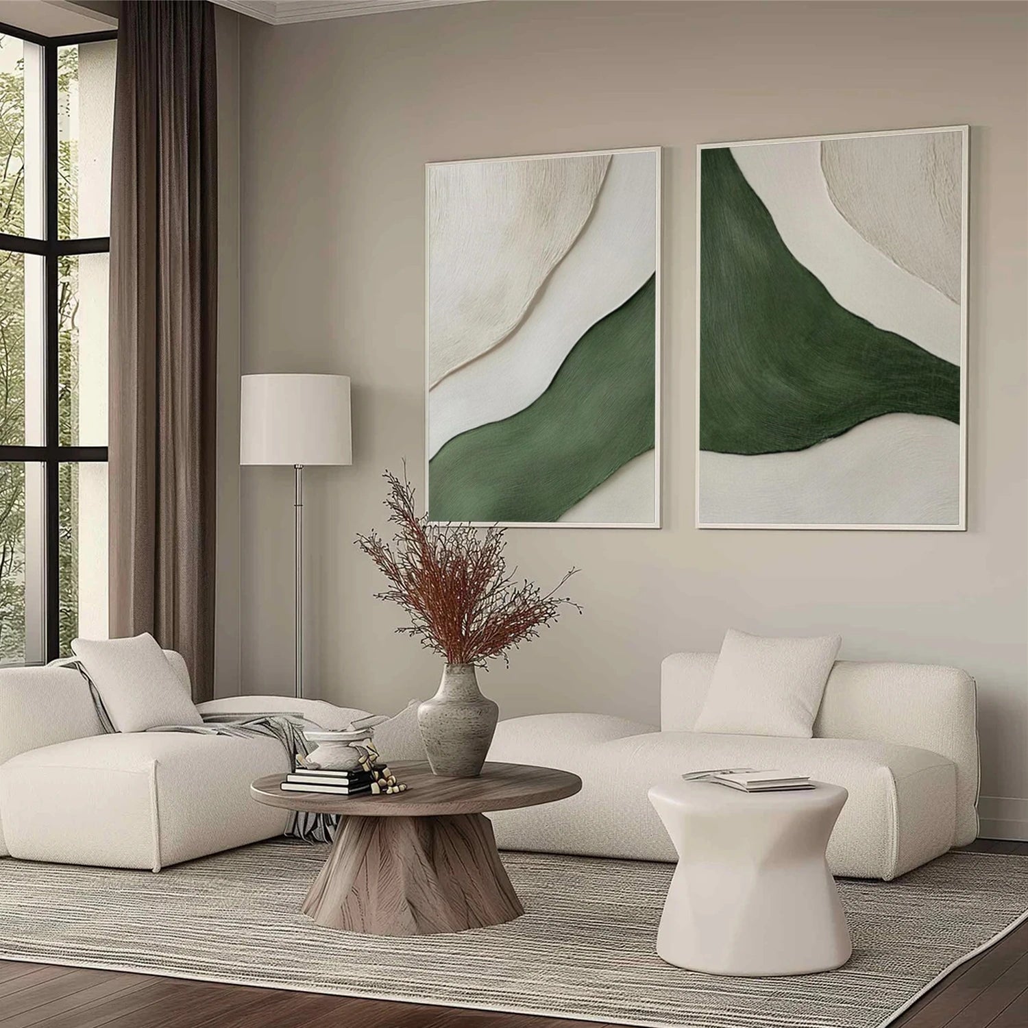 Minimalist Textured Canvas Art Set of 2 #MM347