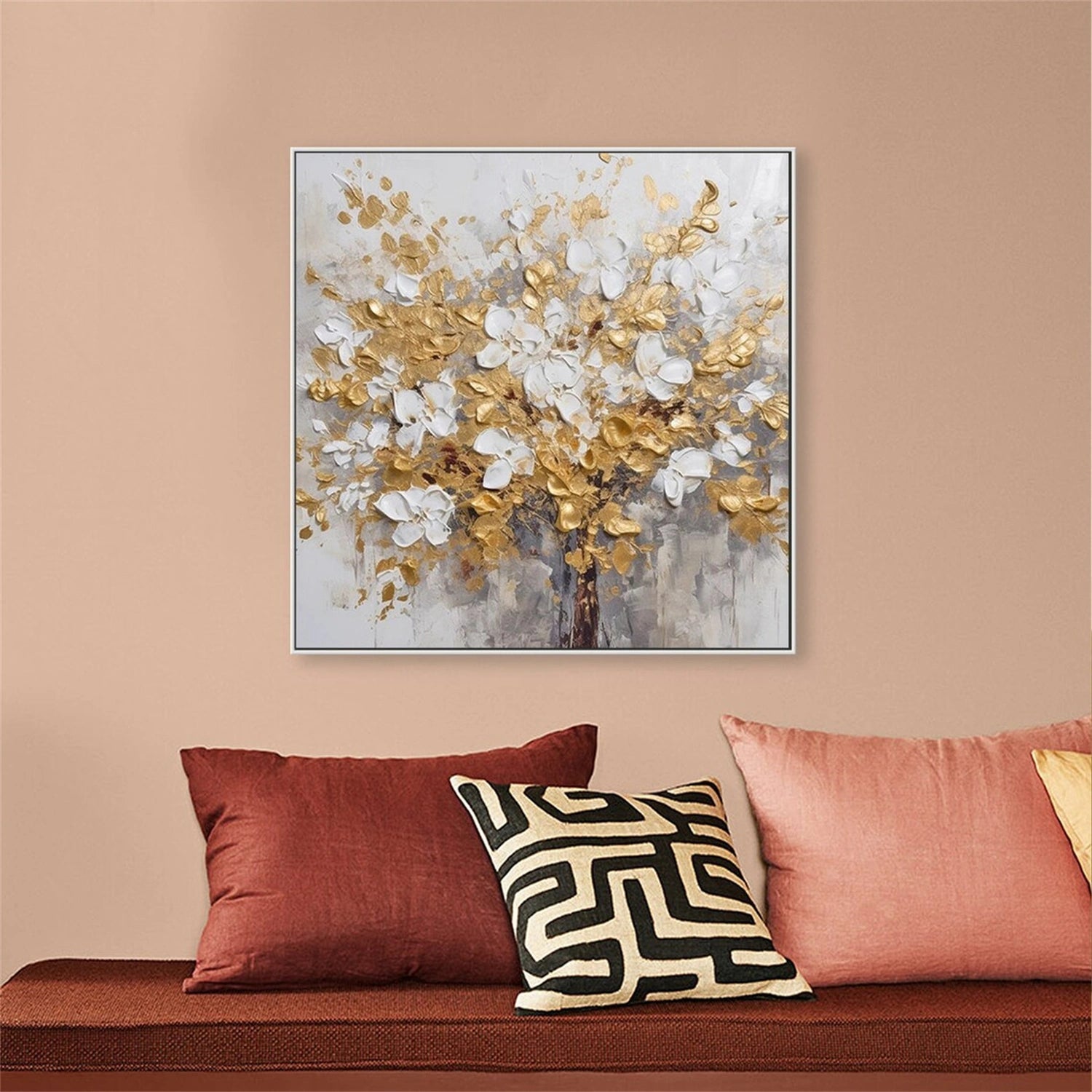 Colorful Flower & Tree Abstract Wall Art#ML046