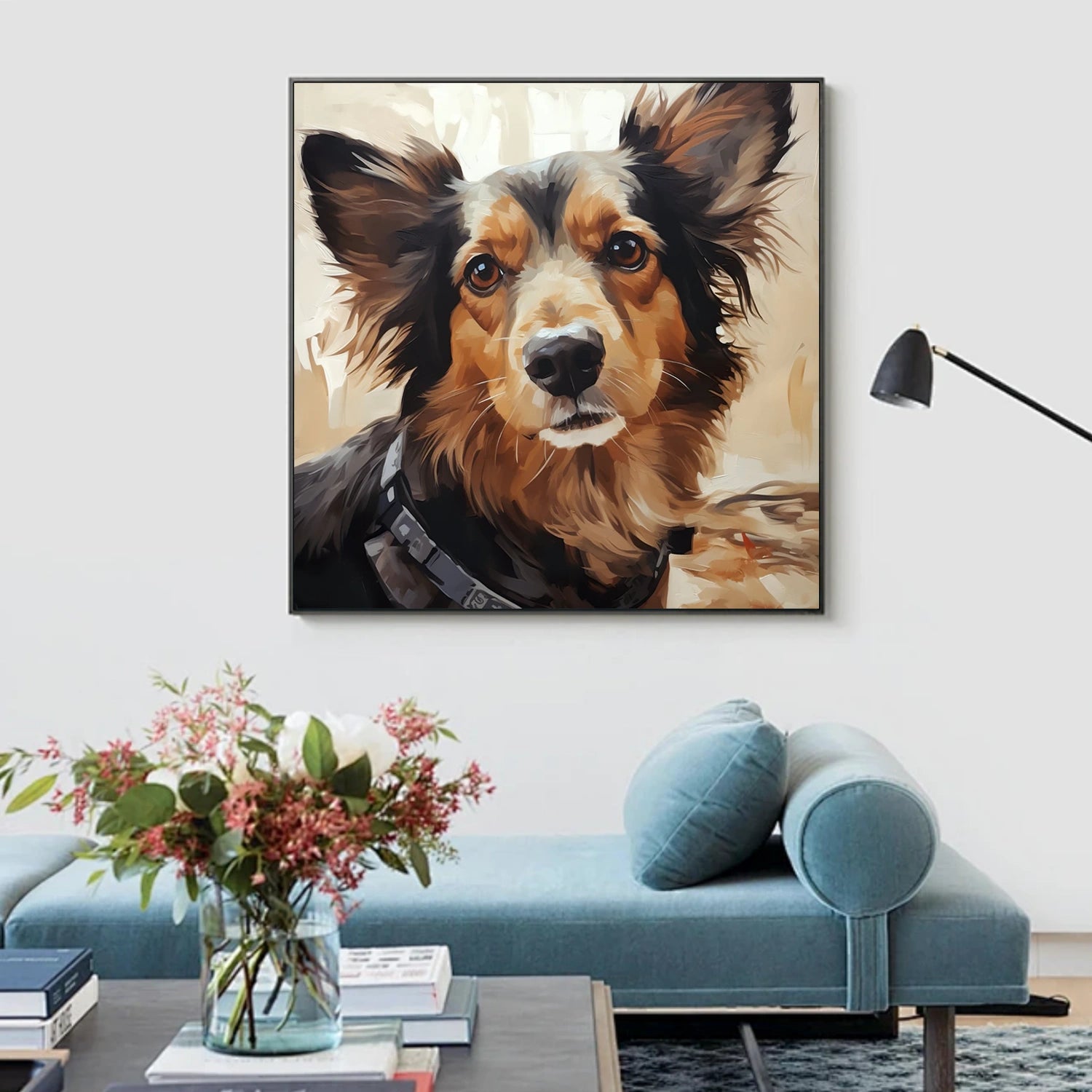Abstract Animal Dog Wall Art #AL098