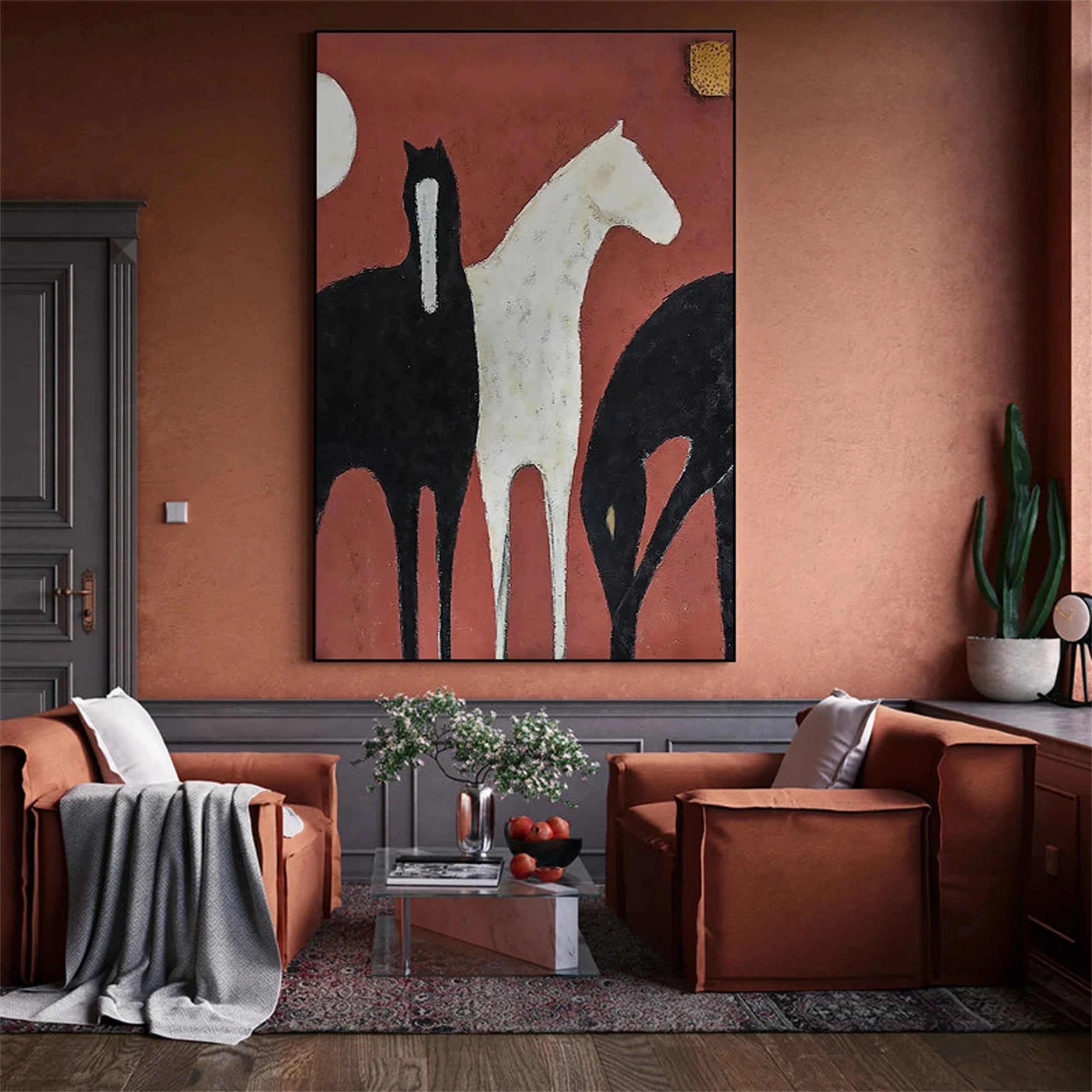 Colorful Horse Abstract Animal Wall Art #AL005