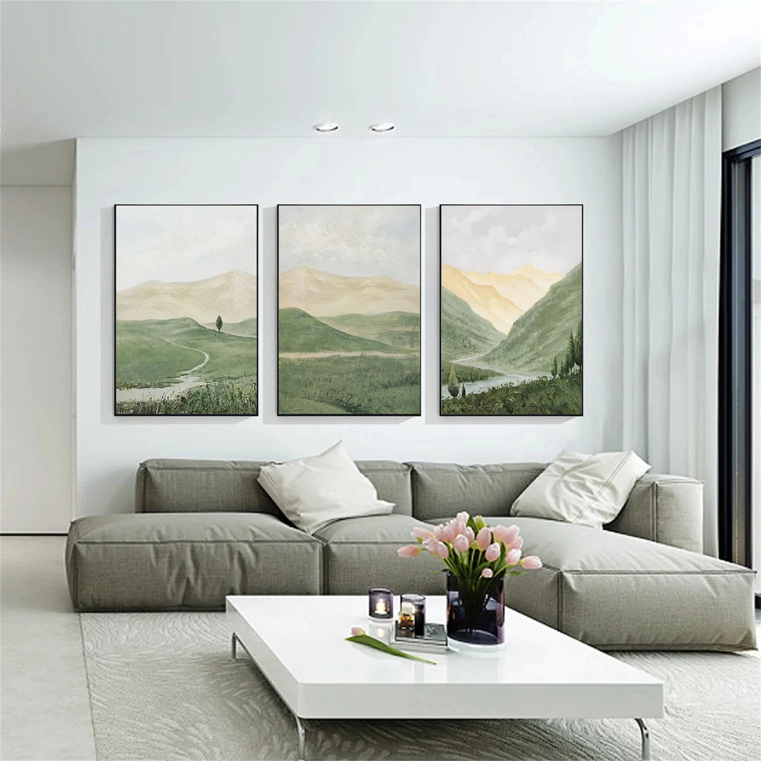 Minimalist Mountain Canvas Art Set of 3 #MM260