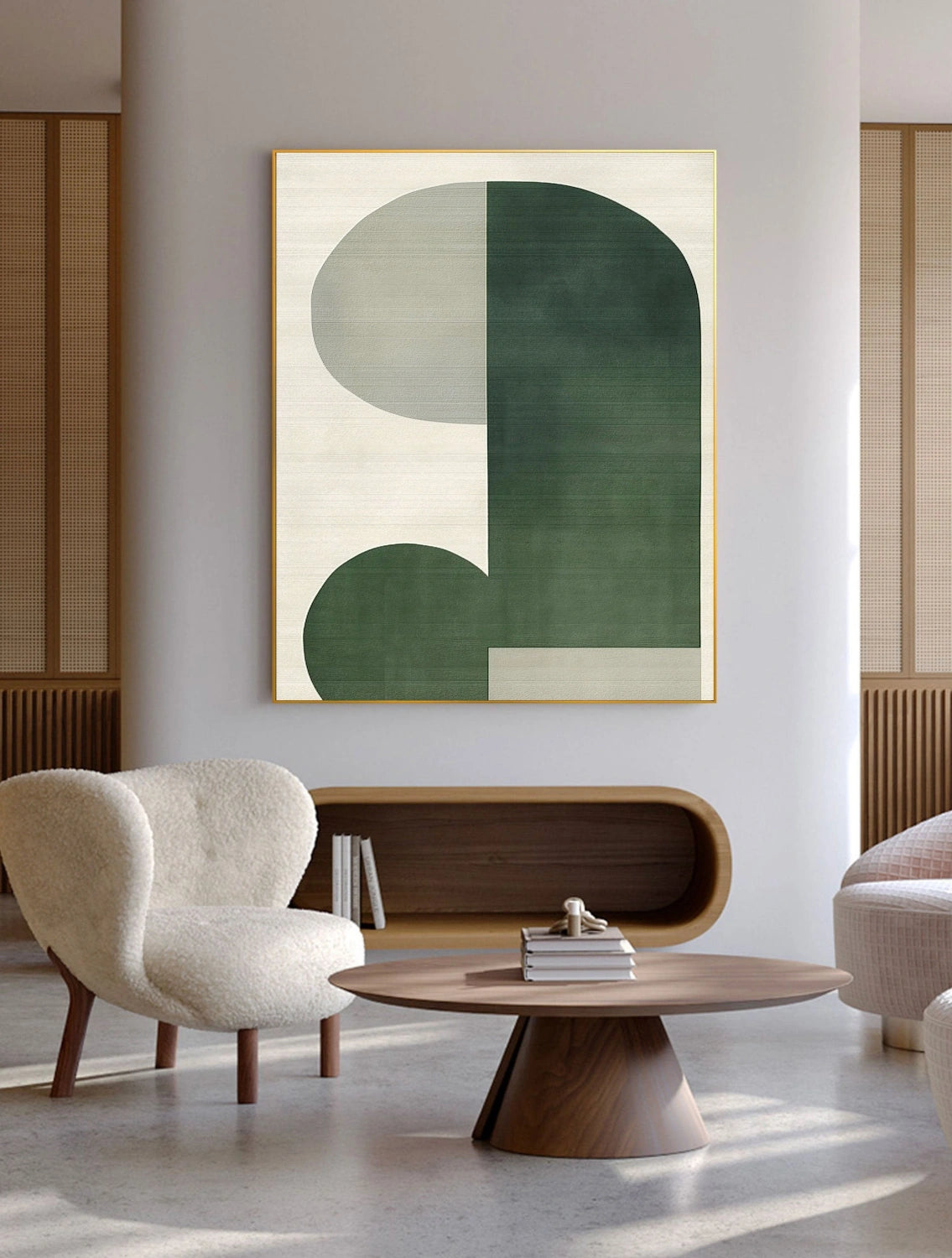 Green Abstract Art Painting #WS451