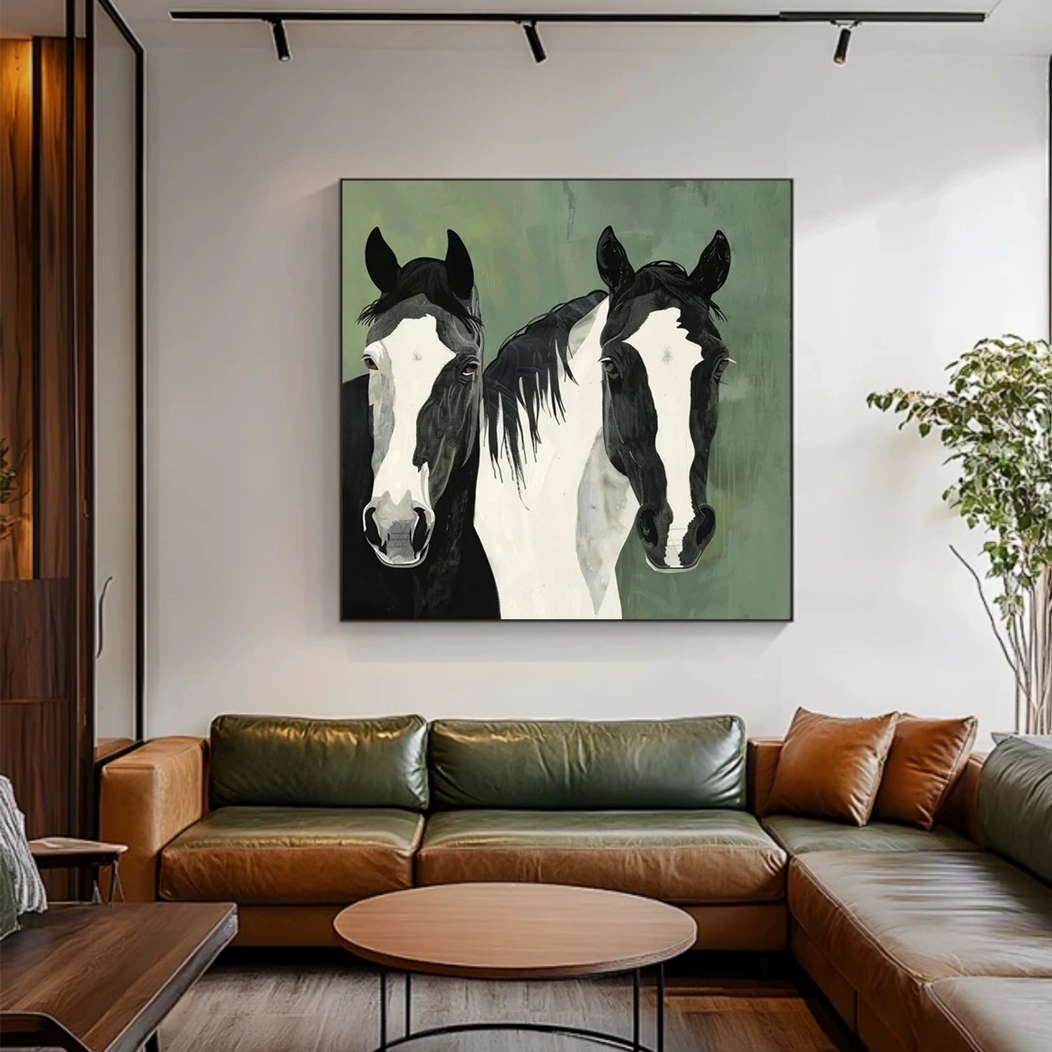 Abstract Animal Horse Wall Art #AL136