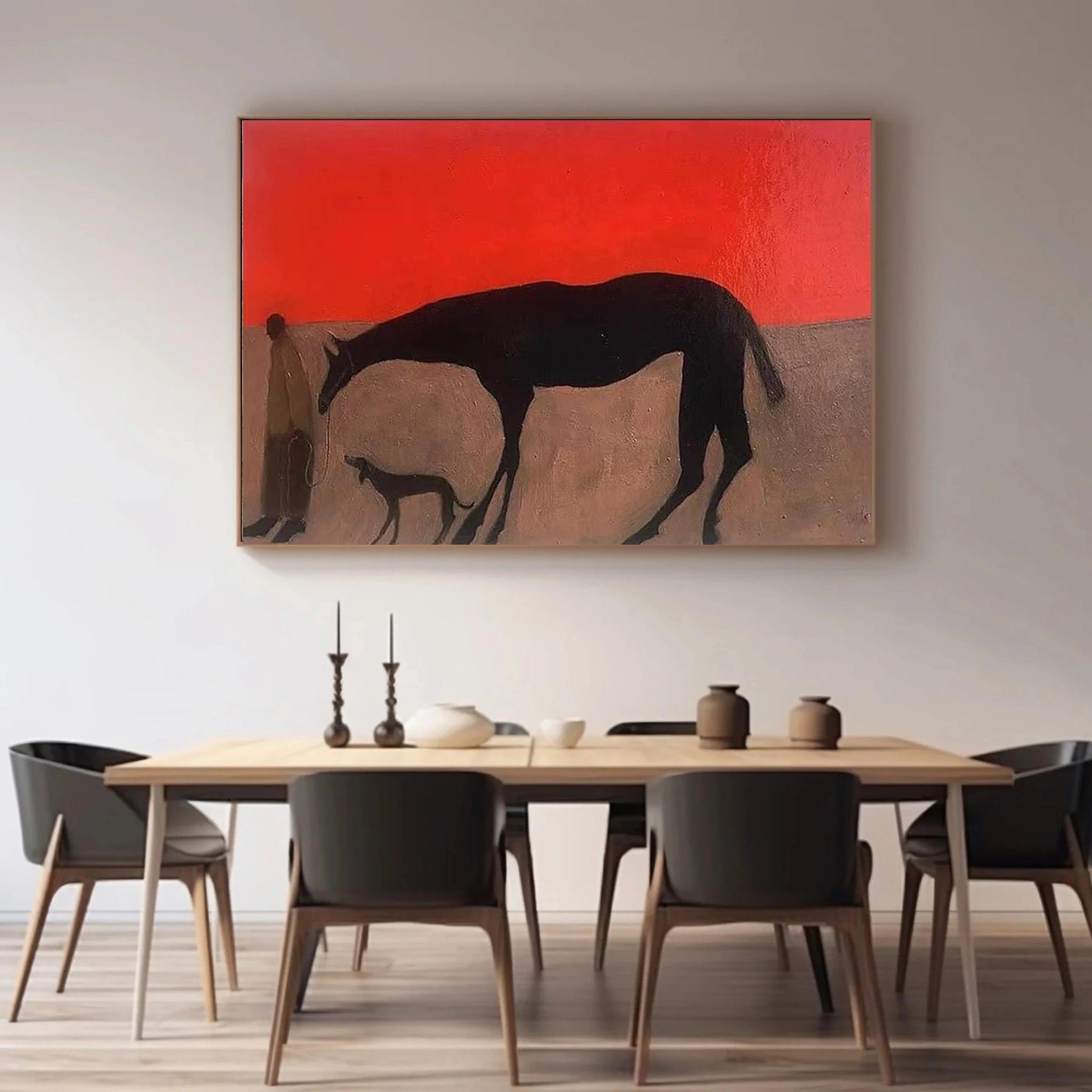 Colorful Horse Abstract Animal Wall Art #AL025