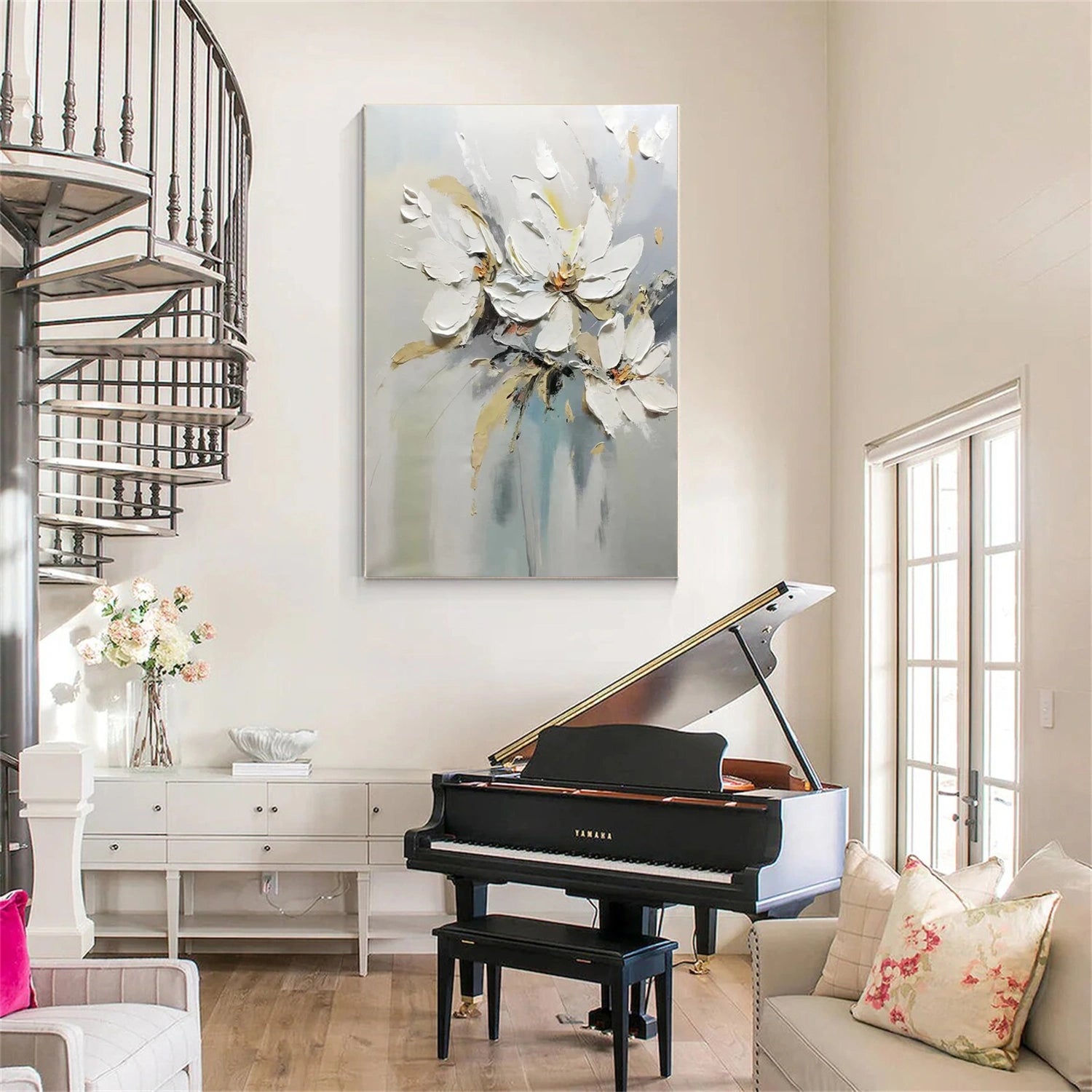 Flower & Tree Abstract Textured Wall Art #ML121