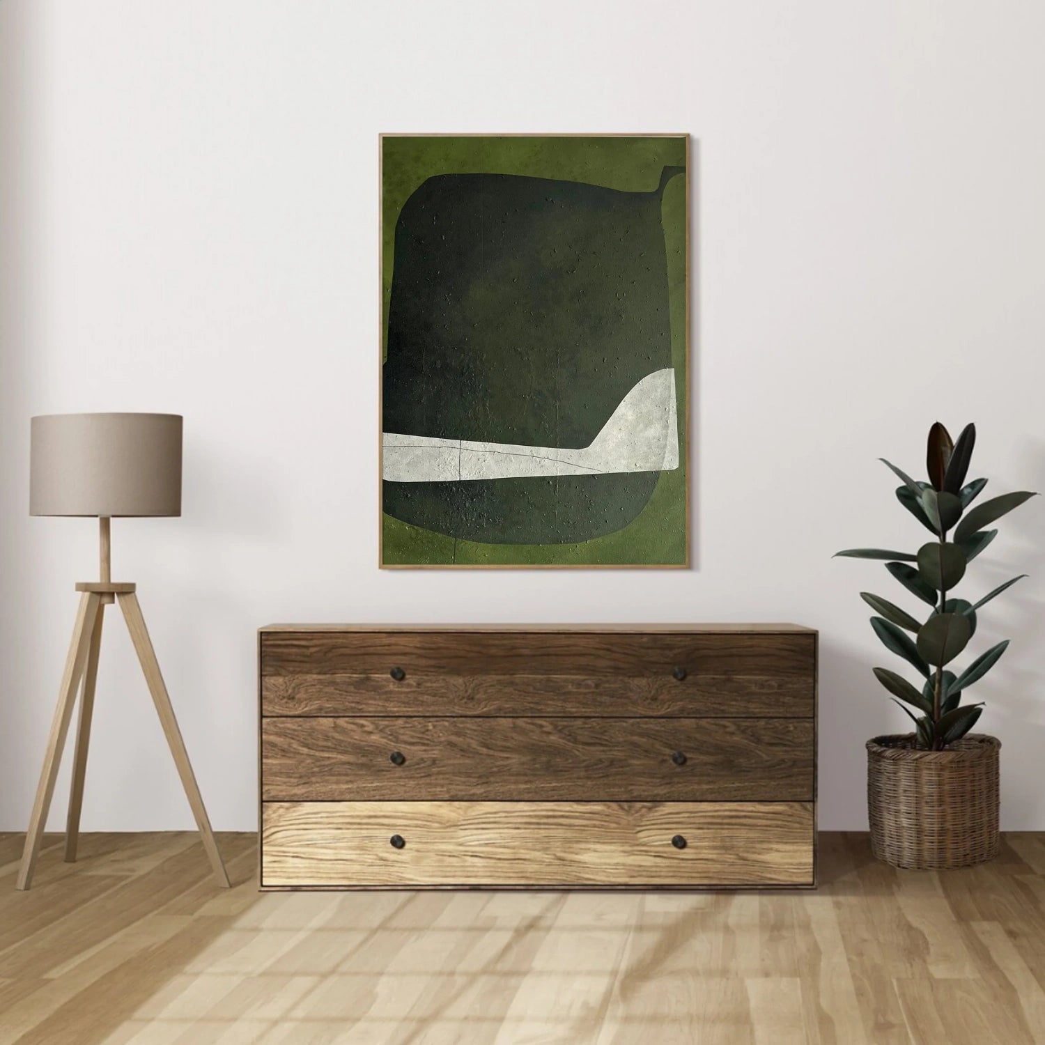 Green Abstract Art Painting #WS663