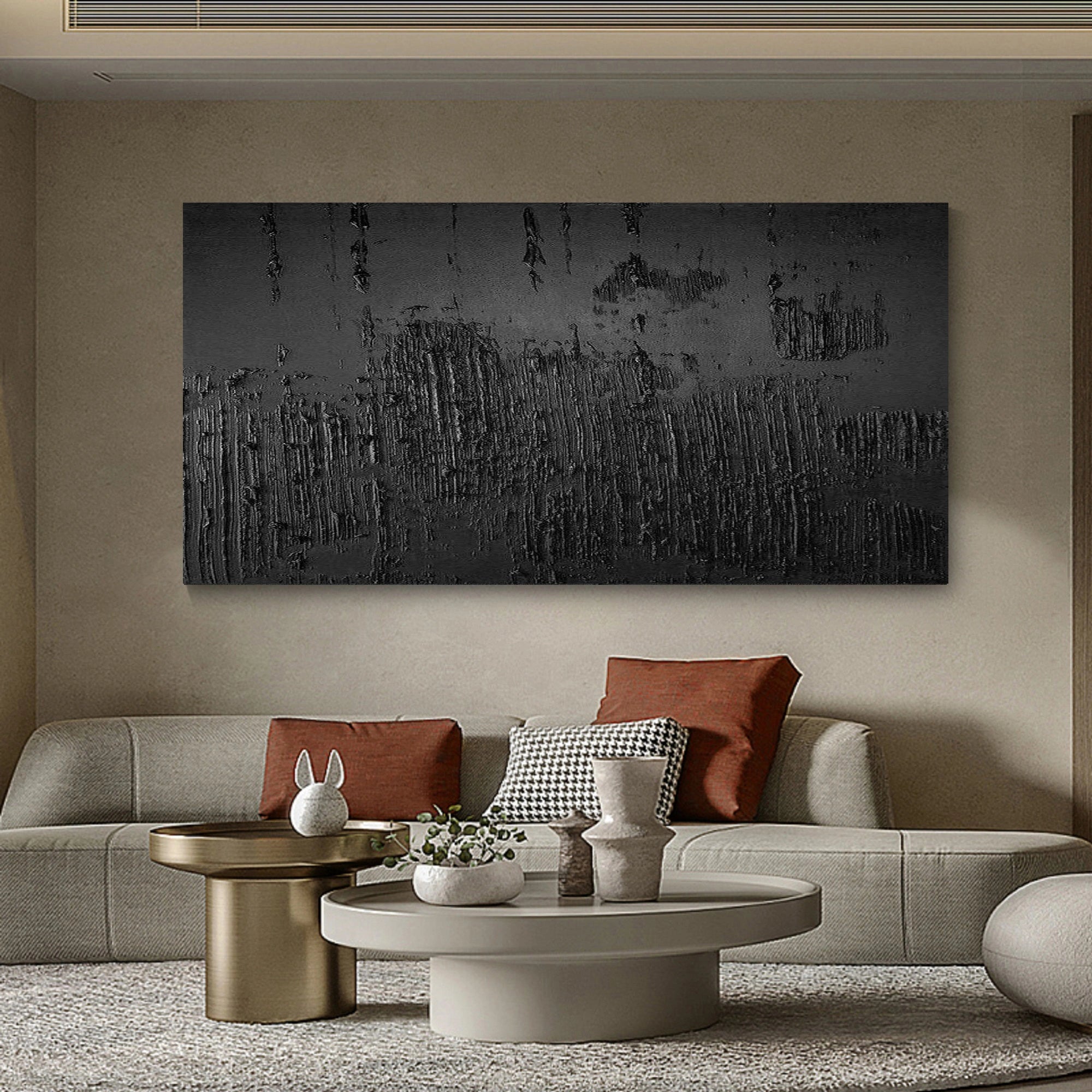 3D Textured Plaster Minimalist Painting Wall Artwork Original