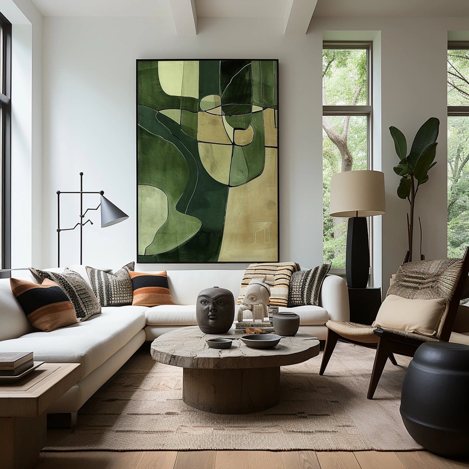 Green Abstract Art Painting #WS452