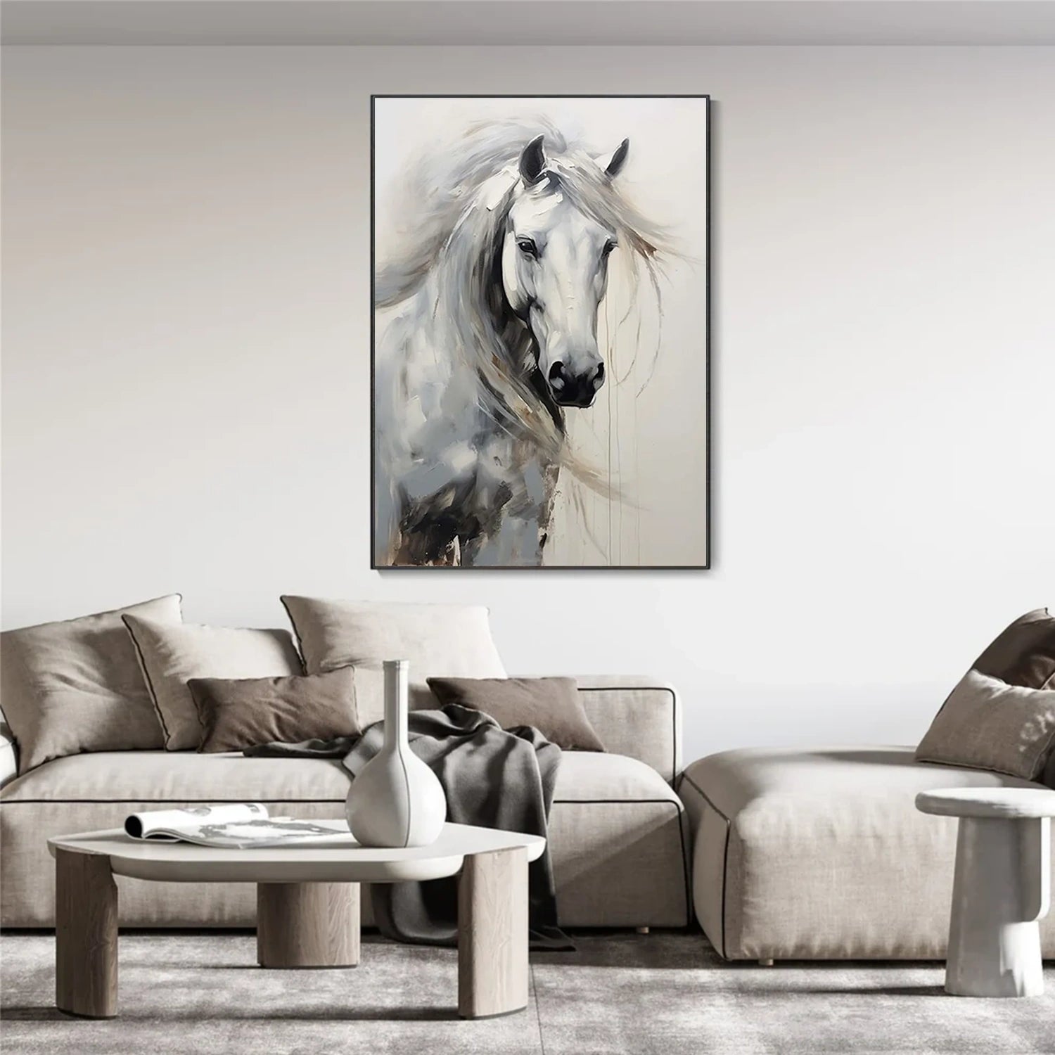 Abstract Animal Horse Wall Art #AL131