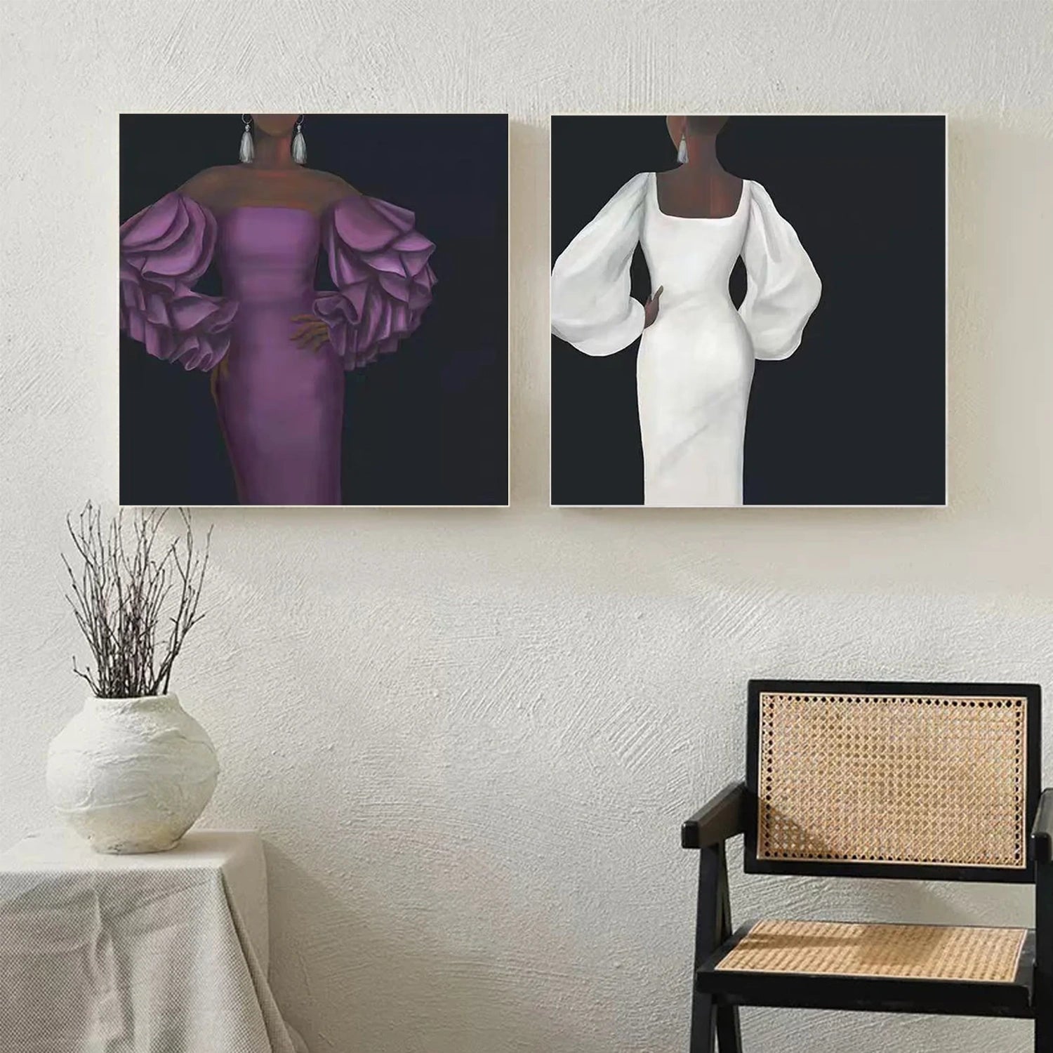 Abstract Portrait Wall Art Set of 2 #AP065