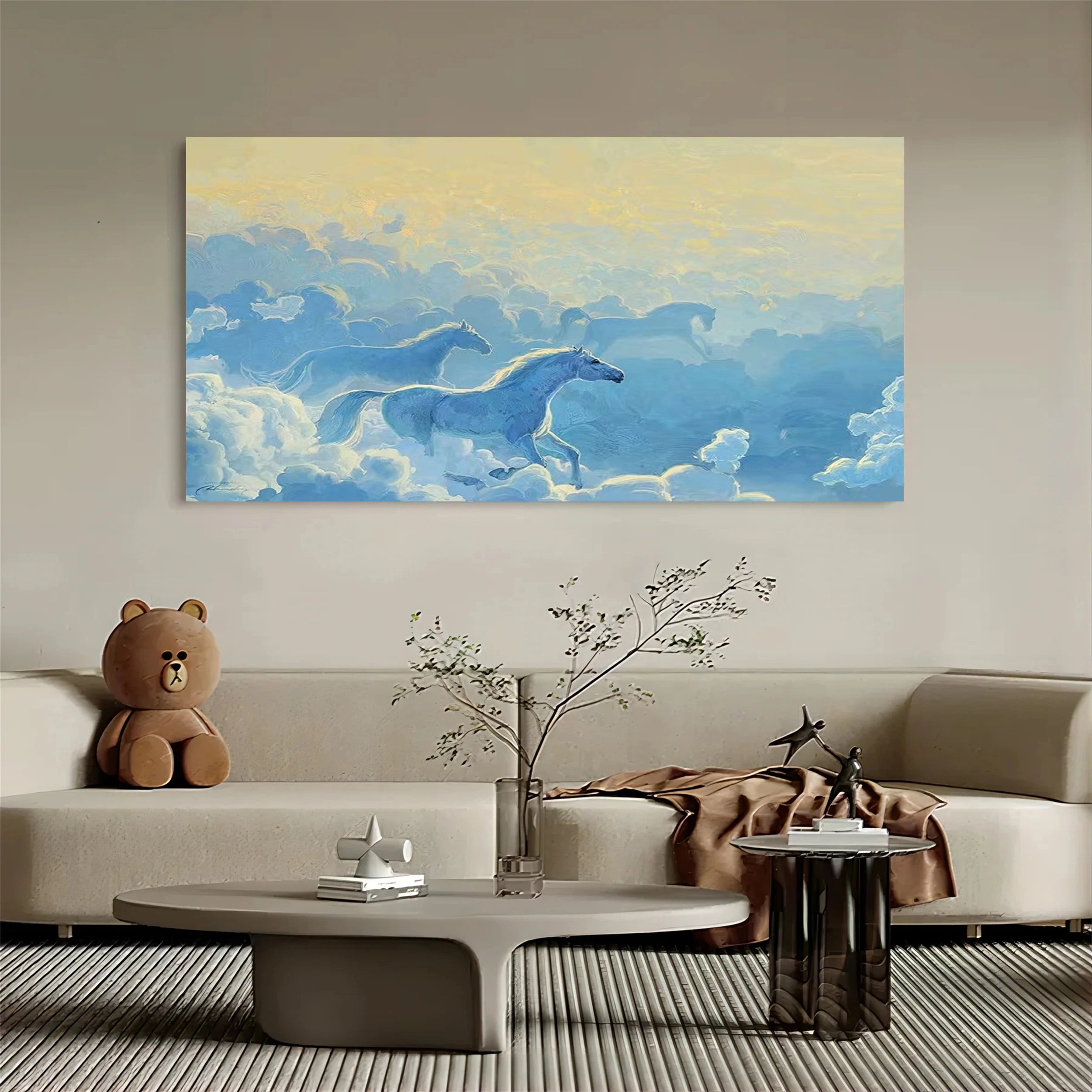 Colorful Horse Abstract Animal Wall Art #AL012