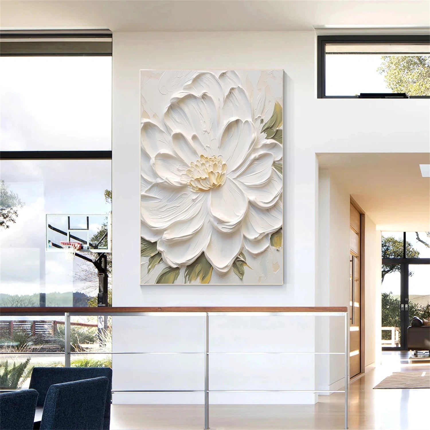 Flower & Tree Abstract Textured Wall Art #ML077