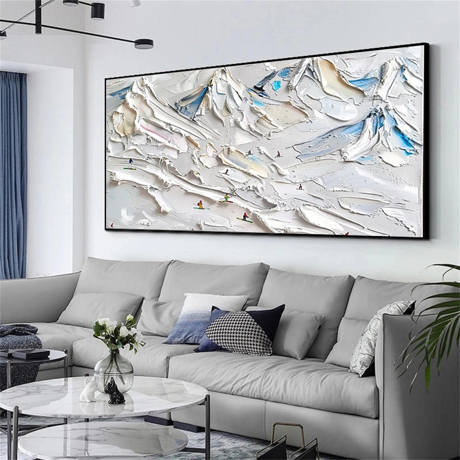 White Sport Art Minimalist Textured Wall Art #SA011