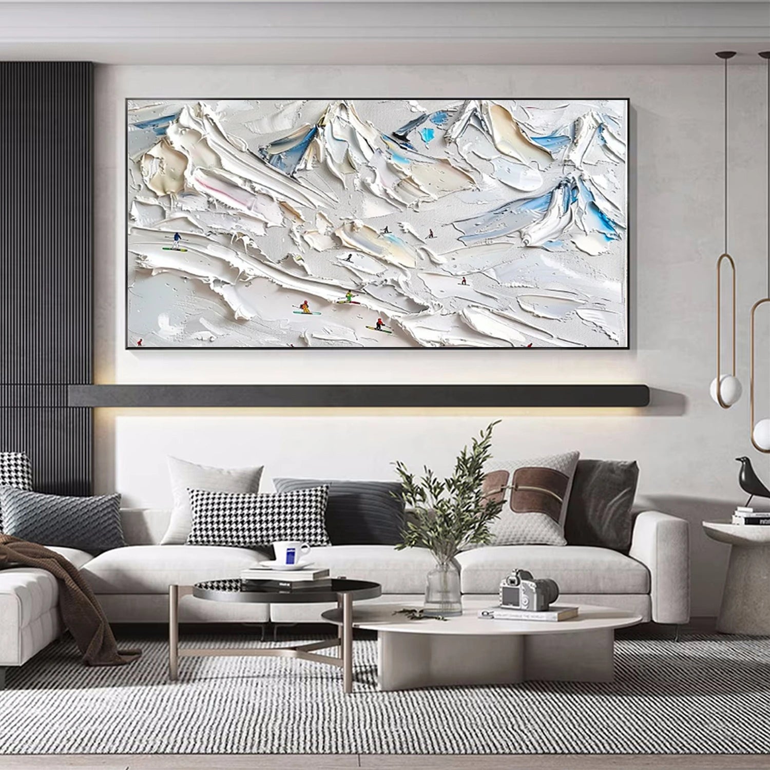 White Sport Art Minimalist Textured Wall Art #SA011