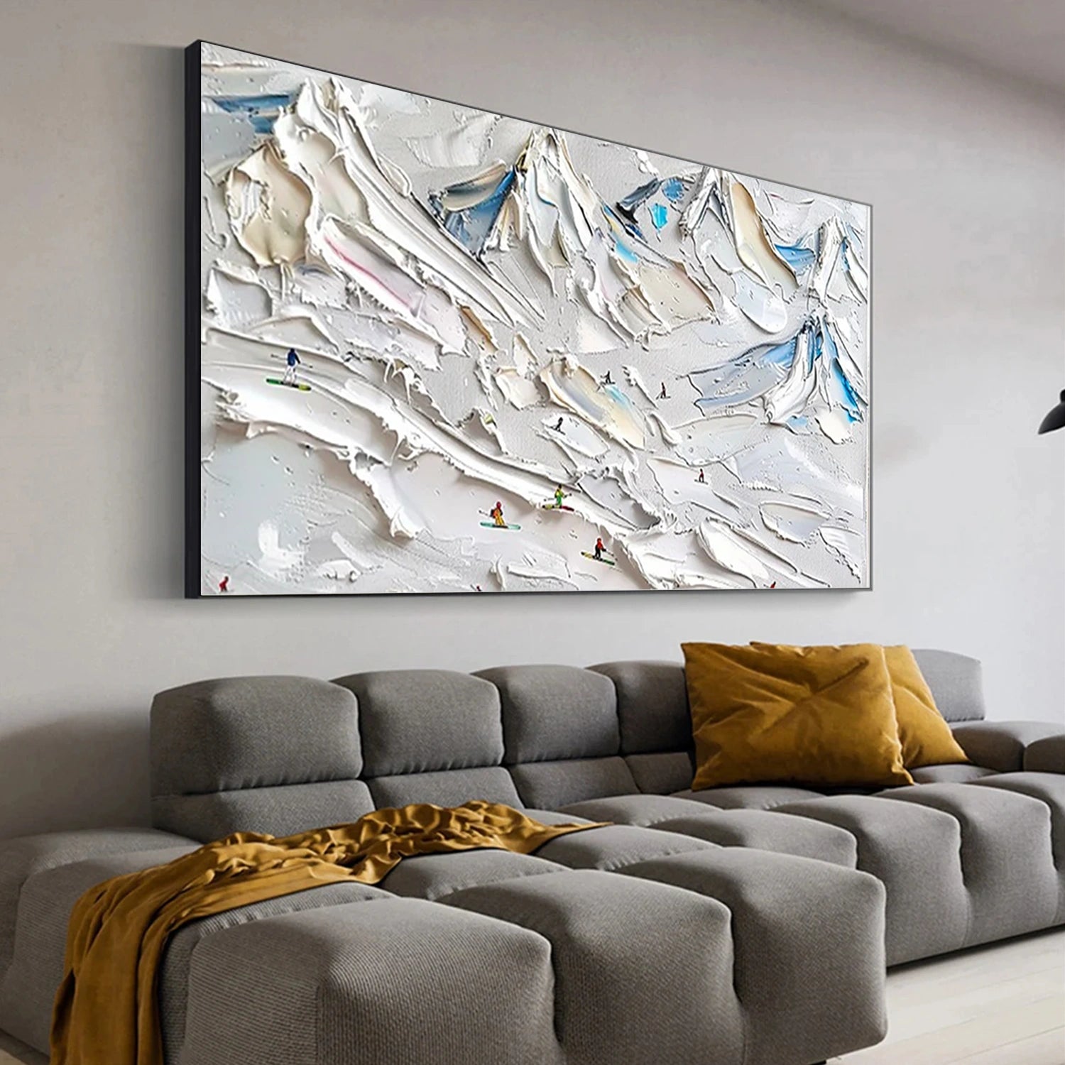 White Sport Art Minimalist Textured Wall Art #SA011