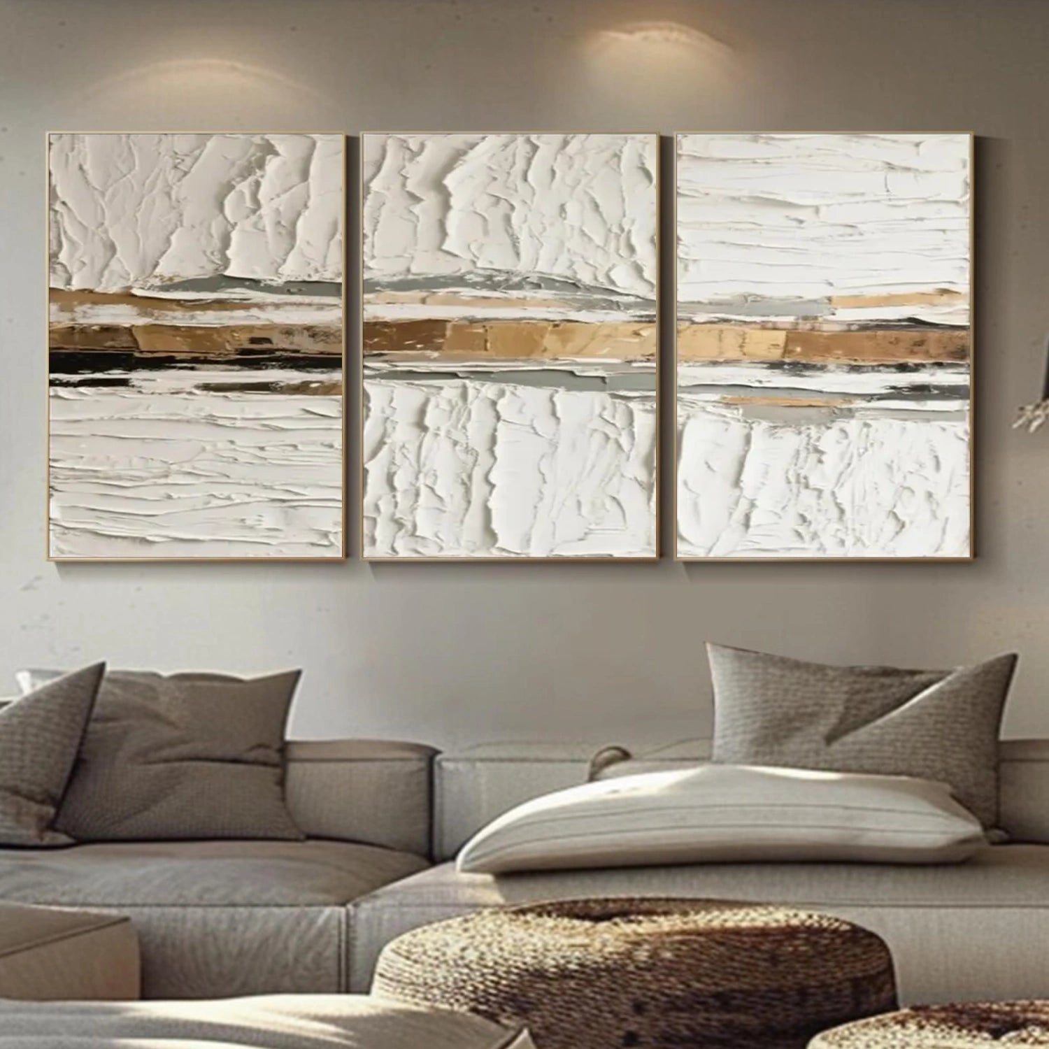 Minimalist Textured Canvas Art Set of 3 #MM303