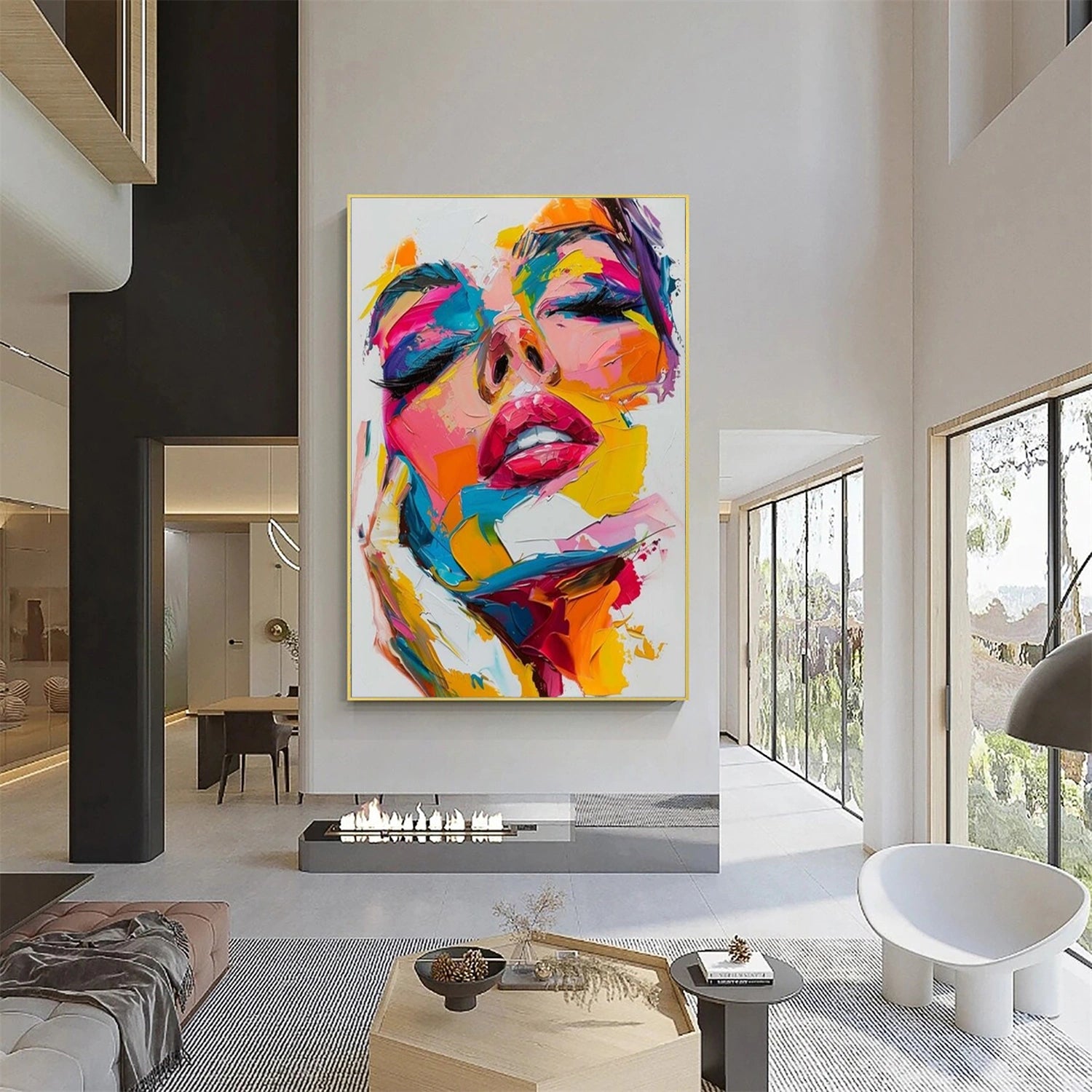Abstract Portrait Colorful Painting #AP039