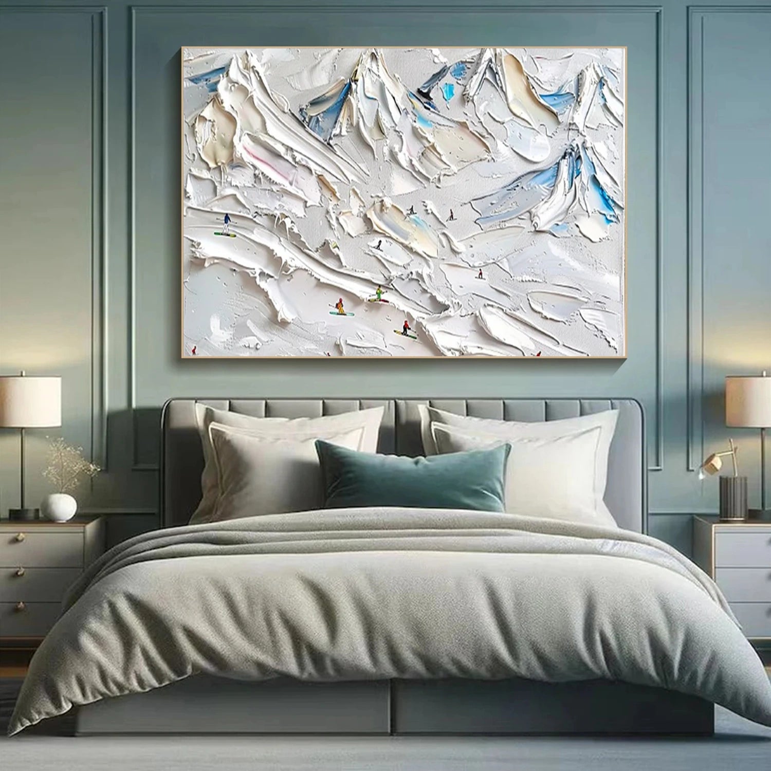White Sport Art Minimalist Textured Wall Art #SA011