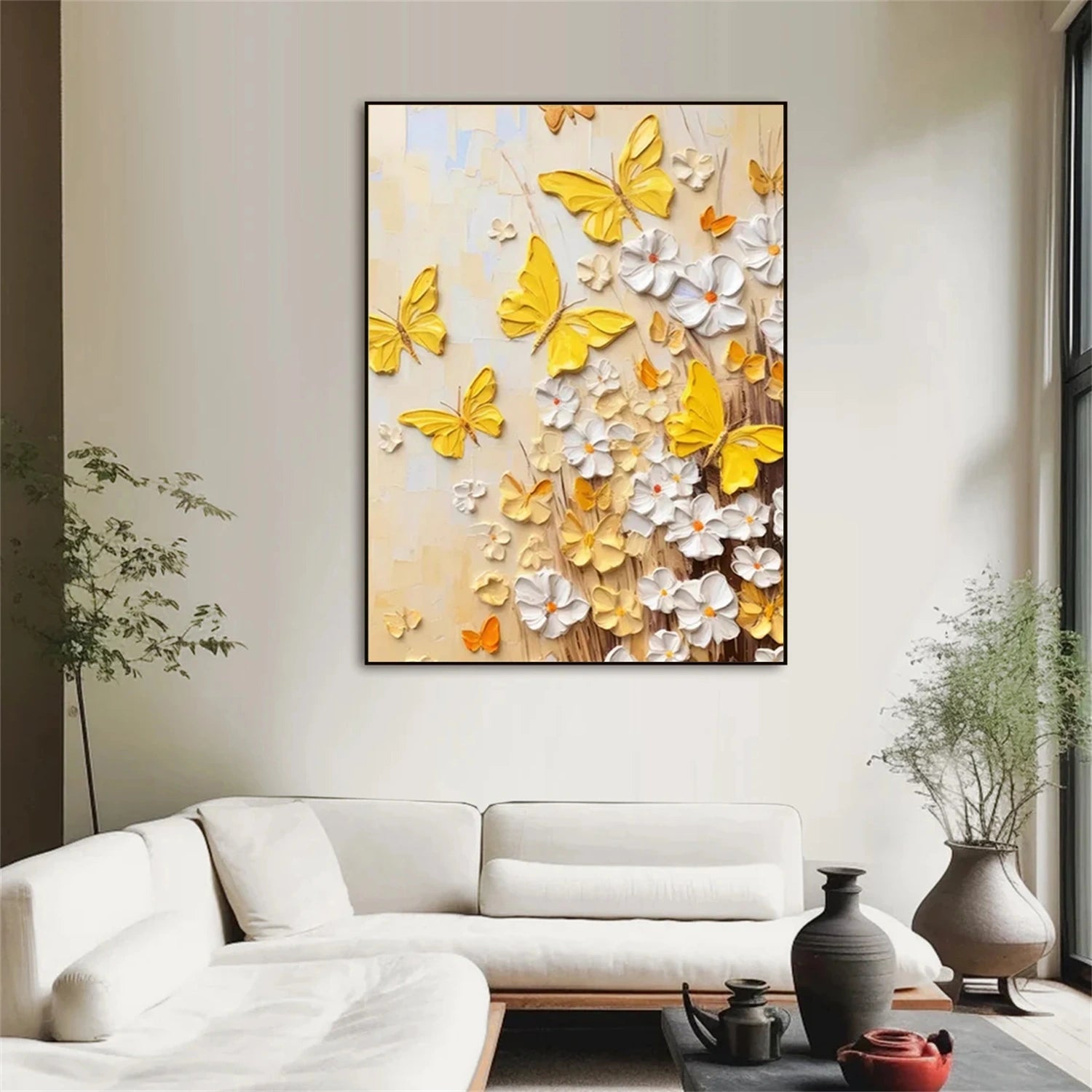 Flower & Tree Abstract Textured Wall Art #ML085