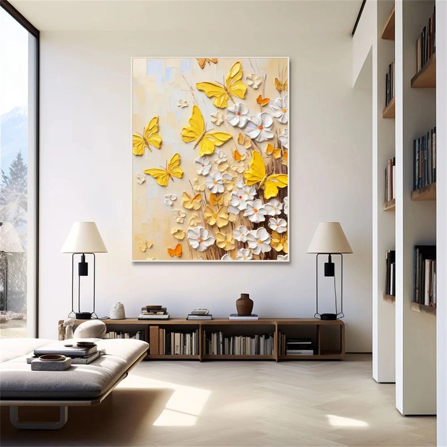 Flower & Tree Abstract Textured Wall Art #ML085