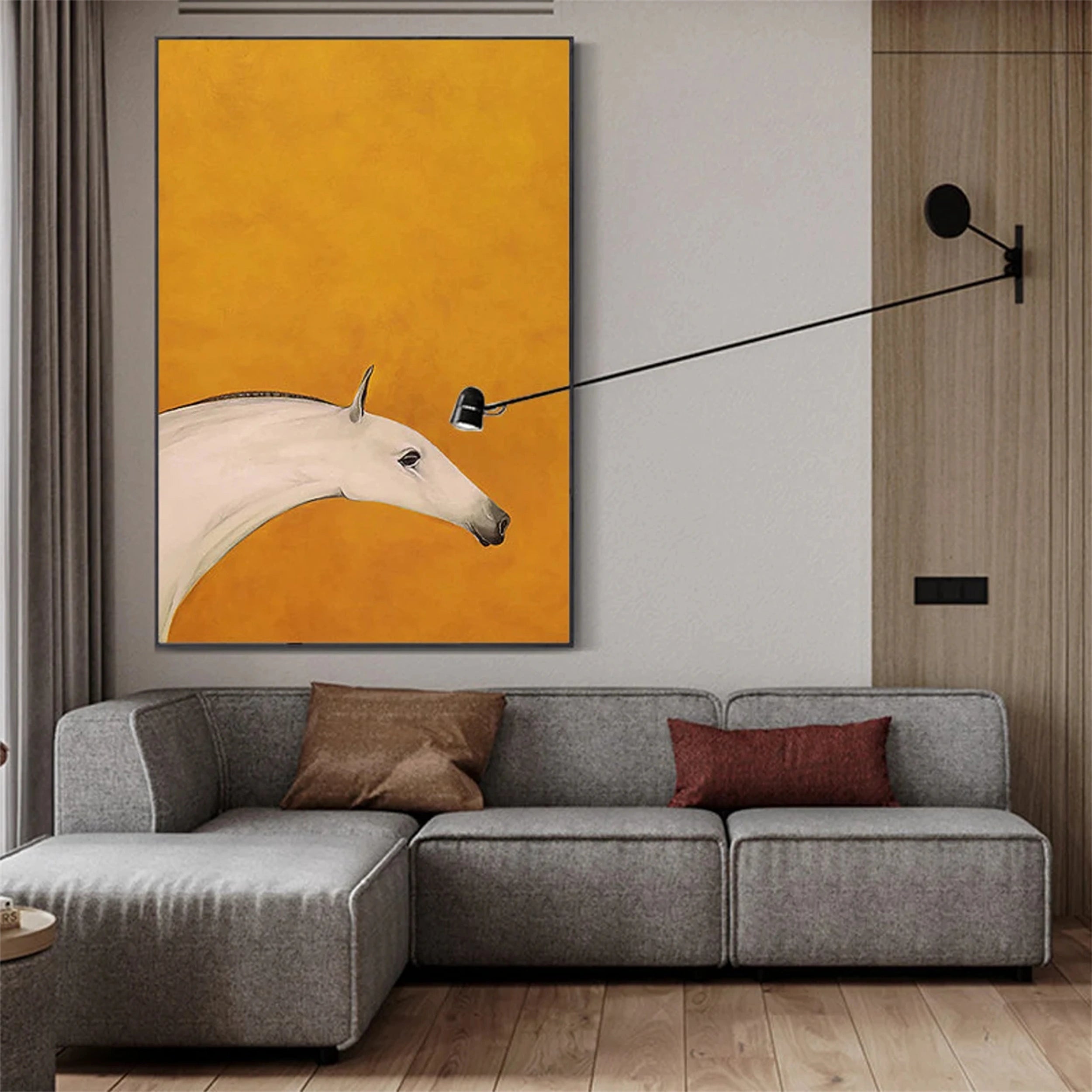 Colorful Horse Abstract Animal Wall Art #AL007