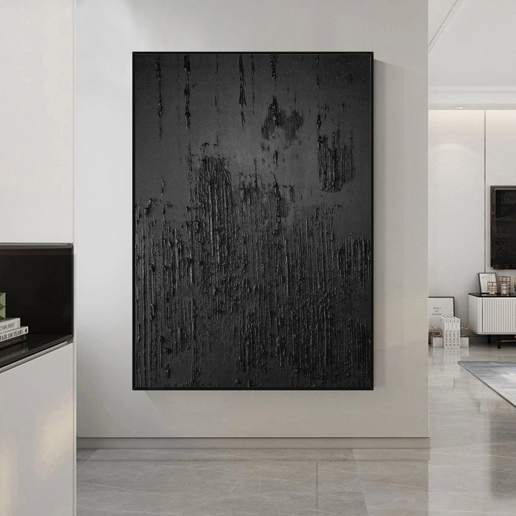 Original Plaster Textured Minimalist Painting Wall Decor by Artist