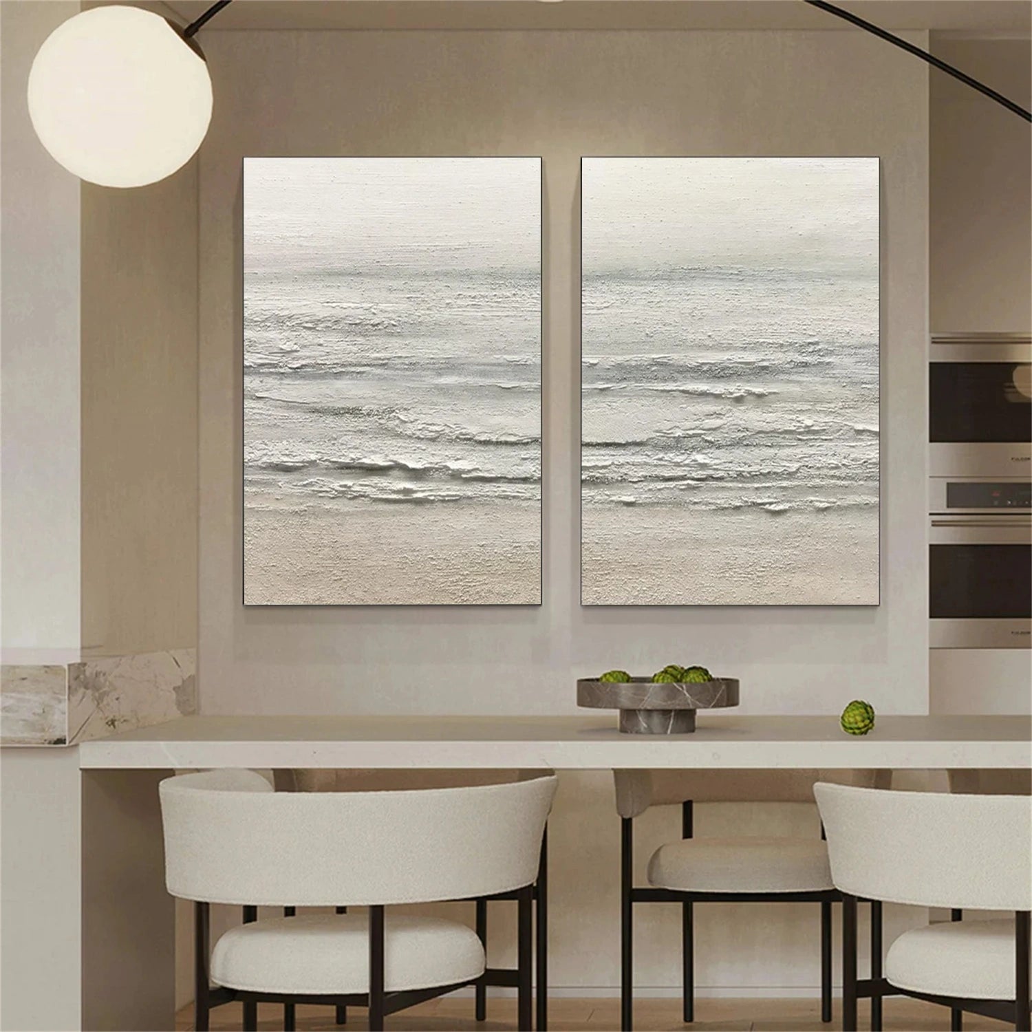 Sea & Sky Abstract Textured Wall Art Set of 2 #MS203