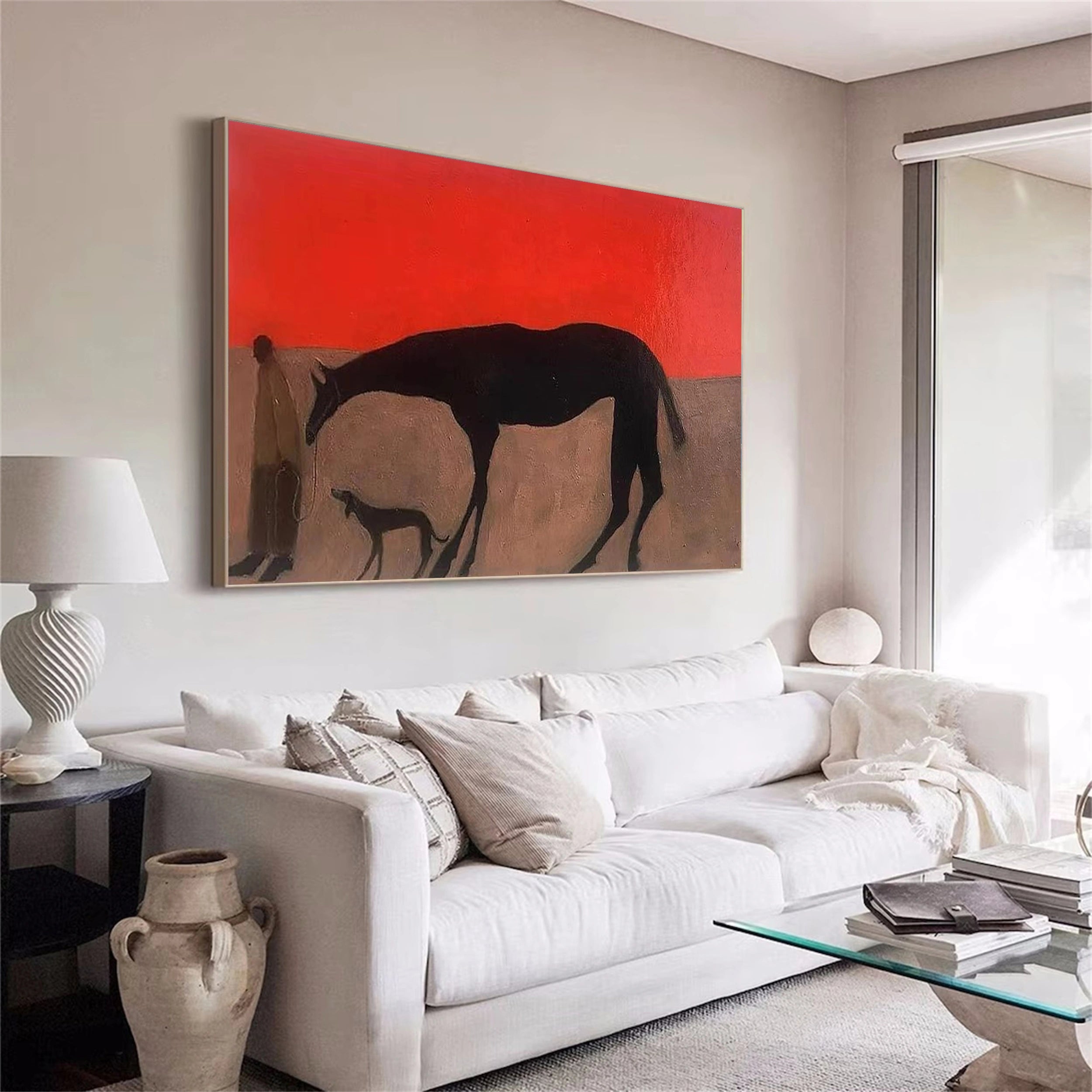 Colorful Horse Abstract Animal Wall Art #AL025