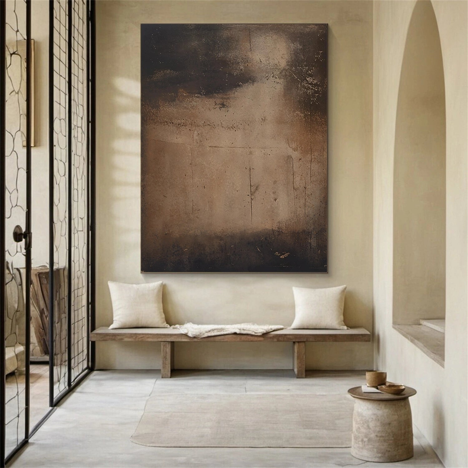 Beige and Brown Abstract Tranquility #WS513