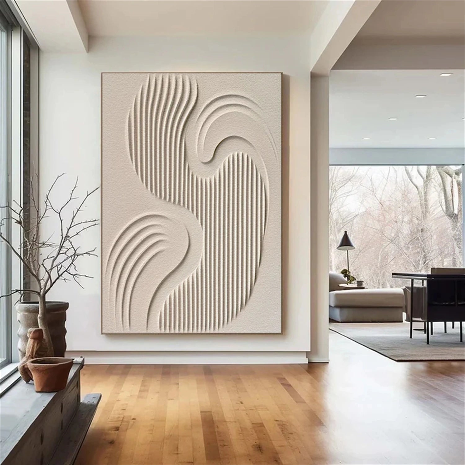 Minimalist Brown & Beige Art #MB009