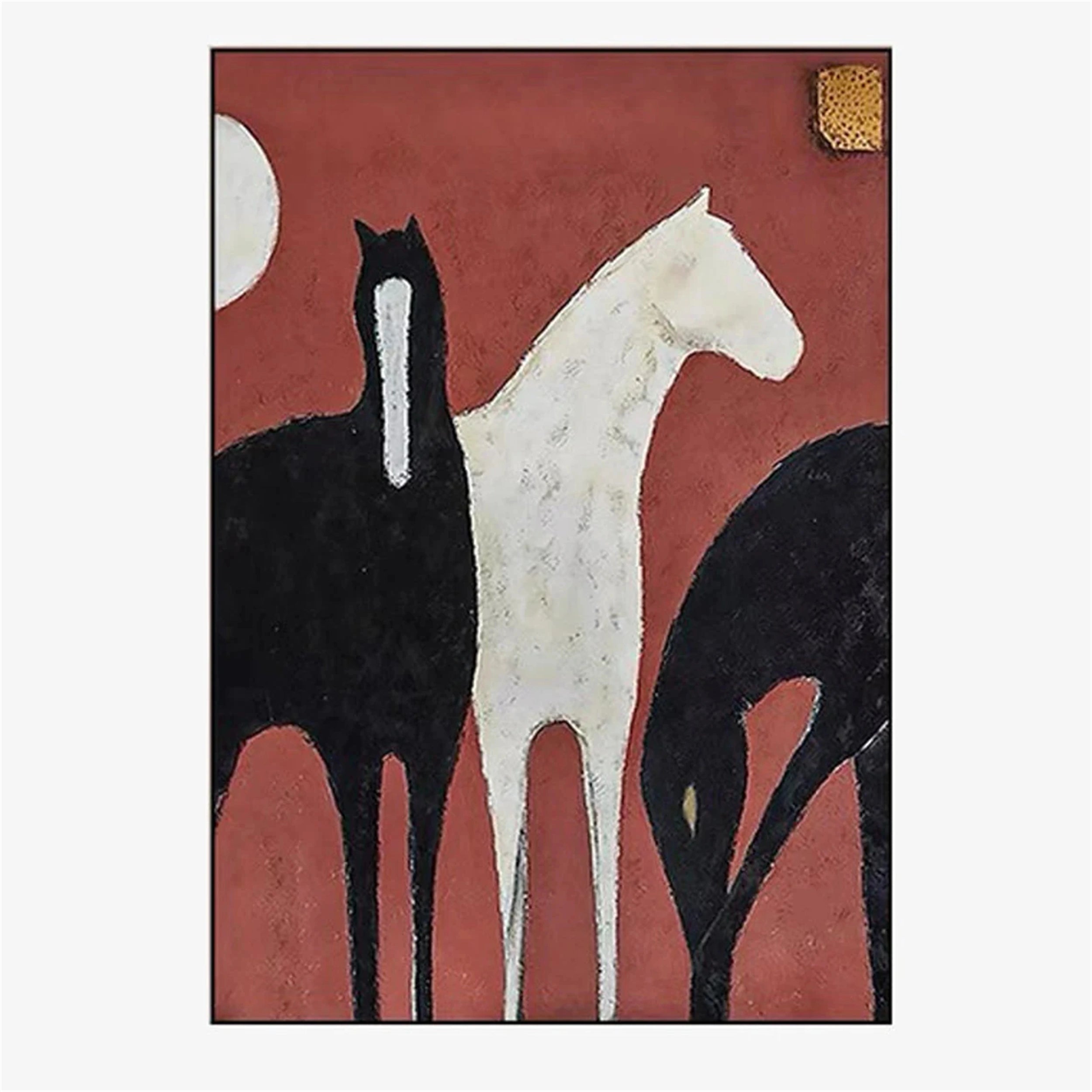 Colorful Horse Abstract Animal Wall Art #AL005