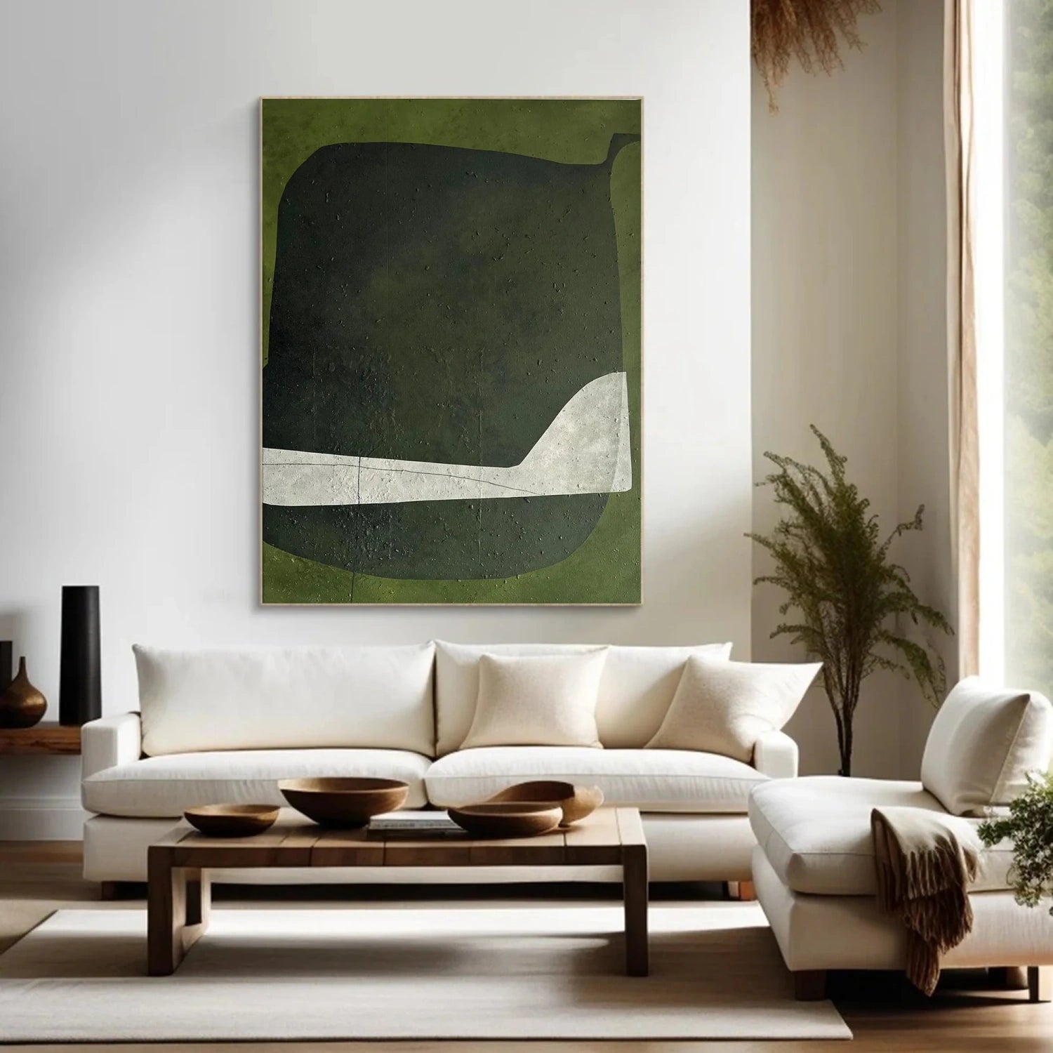 Green Abstract Art Painting #WS663