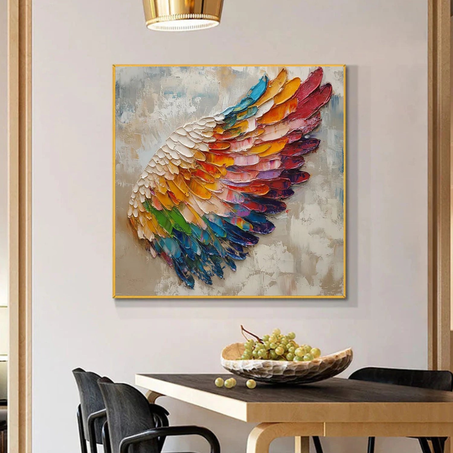 Abstract Angel Portrait Textured Wall Art #AP091