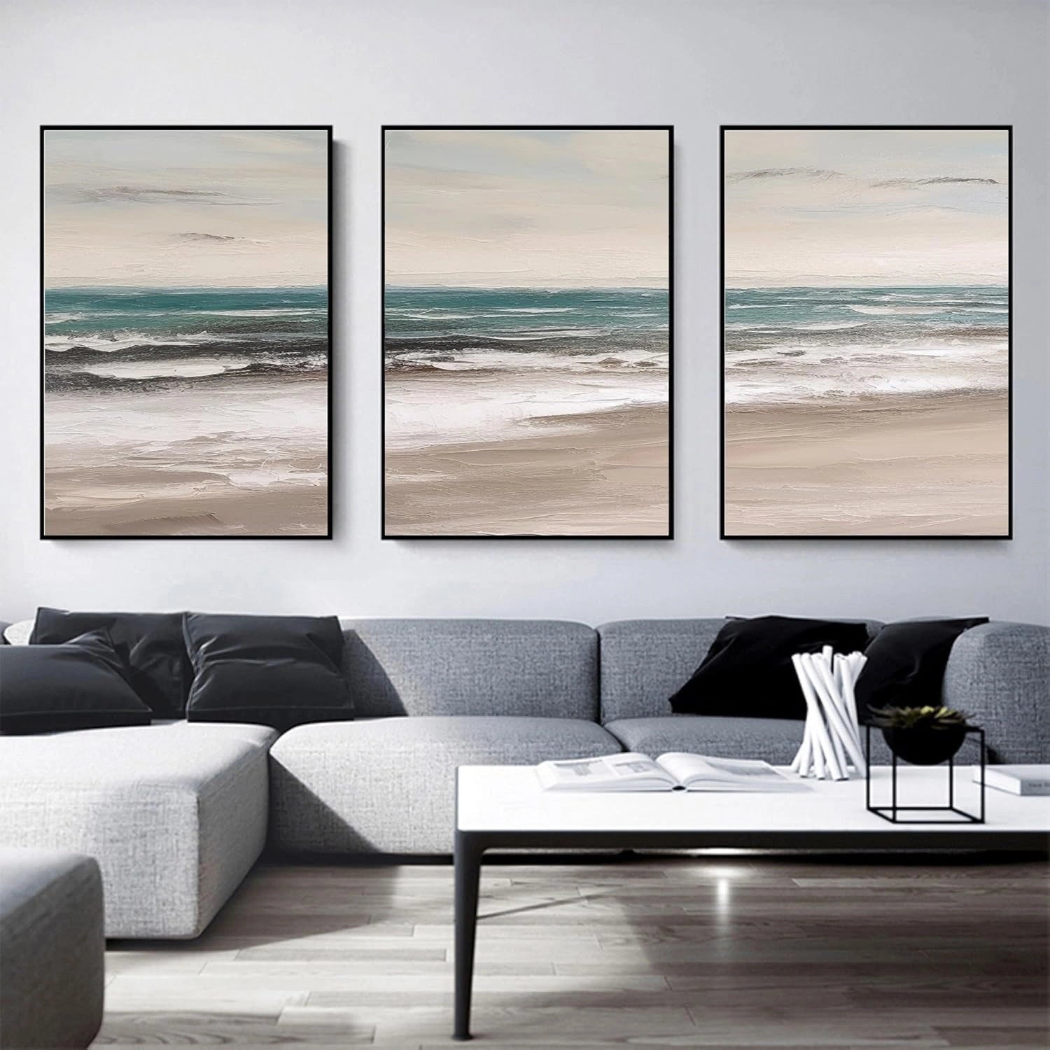 Sea & Sky Textured Art Set of 3 #MS108